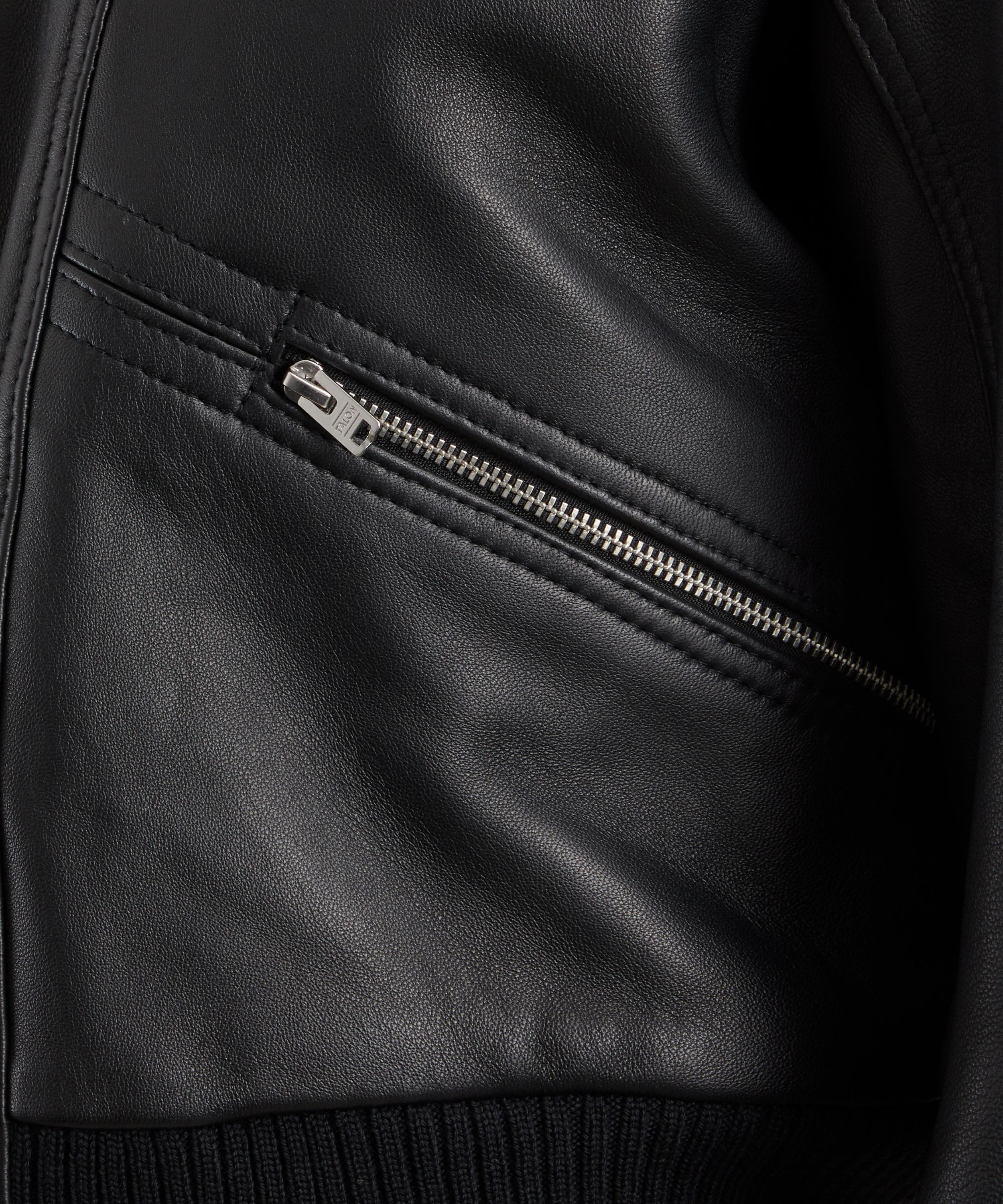 YMC - Tenor Cropped Leather Bomber Jacket image number 4