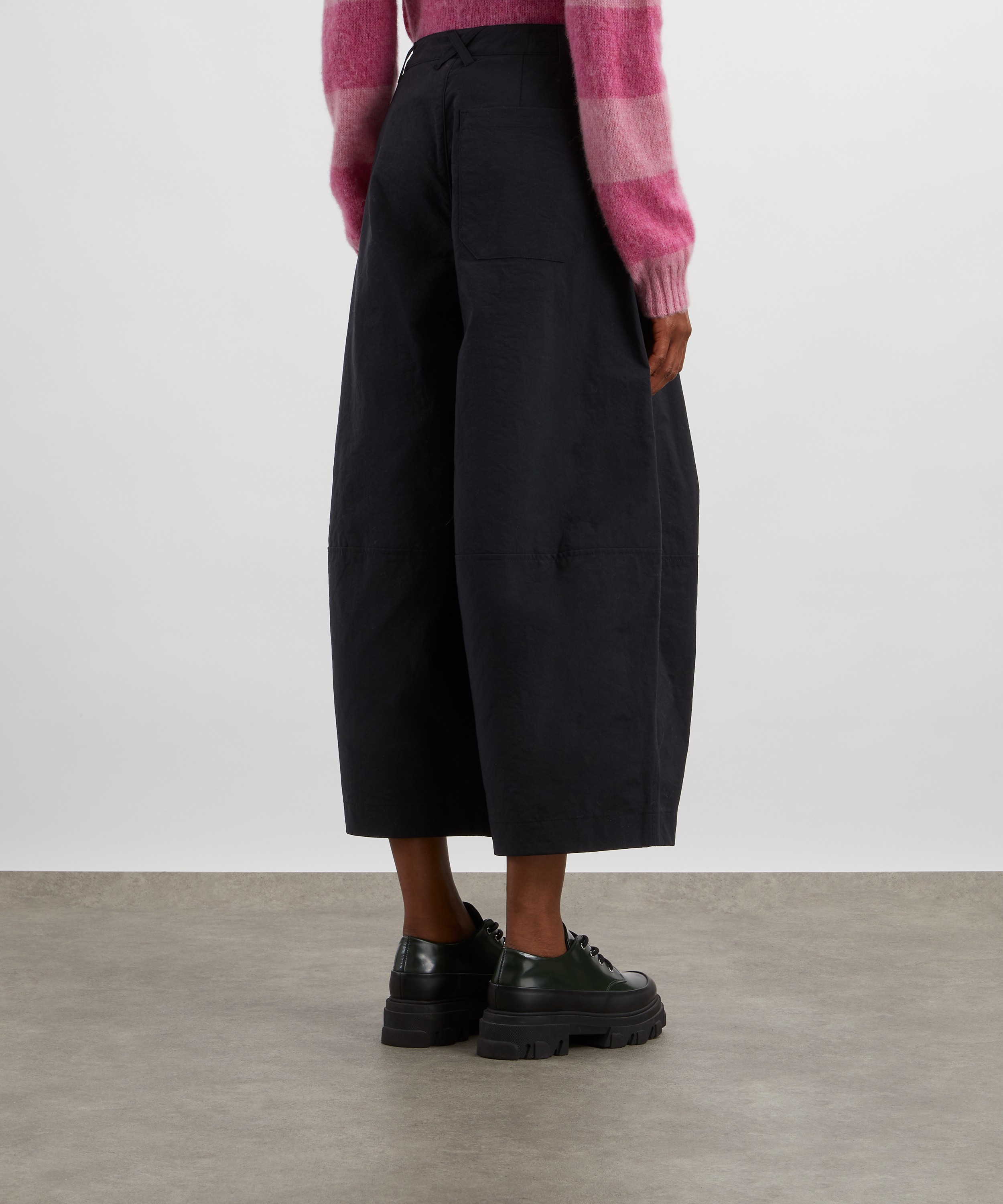 YMC - Black Deadbeat Wide Leg Trousers image number 3