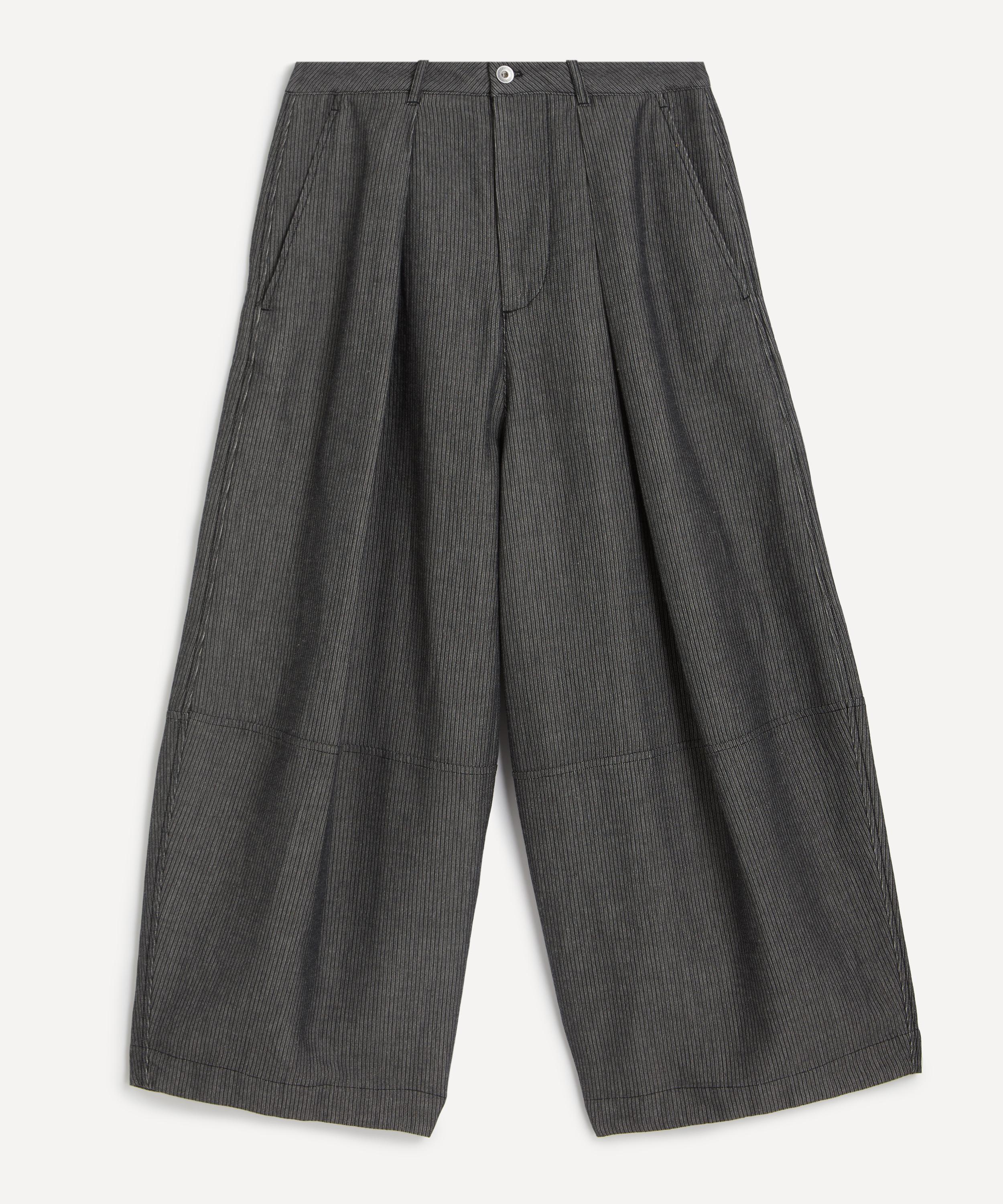 YMC - Grey Deadbeat Wide Leg Trousers image number 0