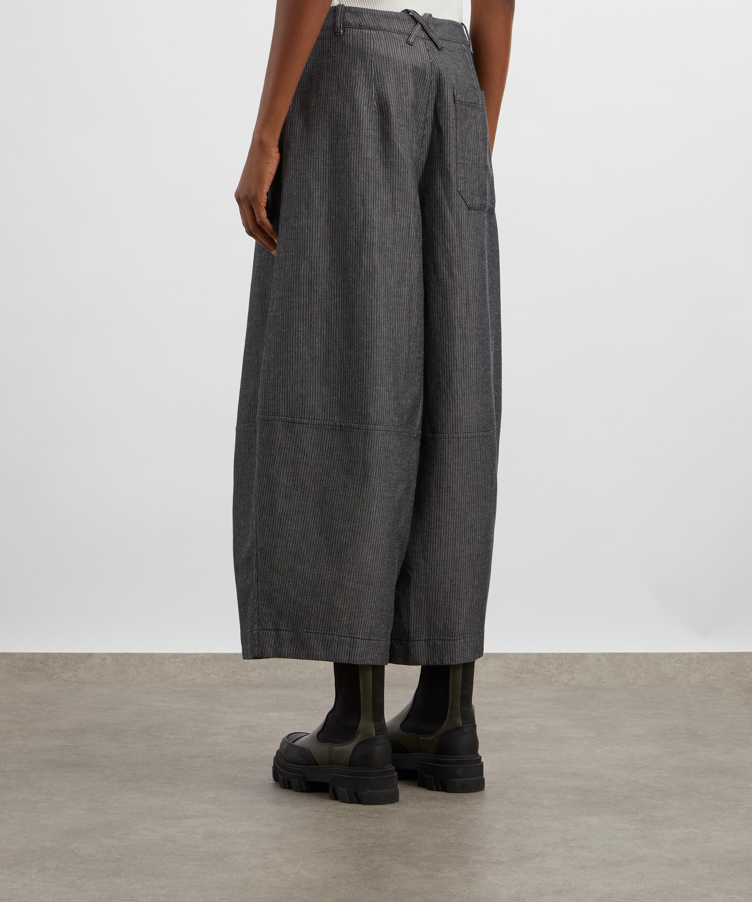 YMC - Grey Deadbeat Wide Leg Trousers image number 3