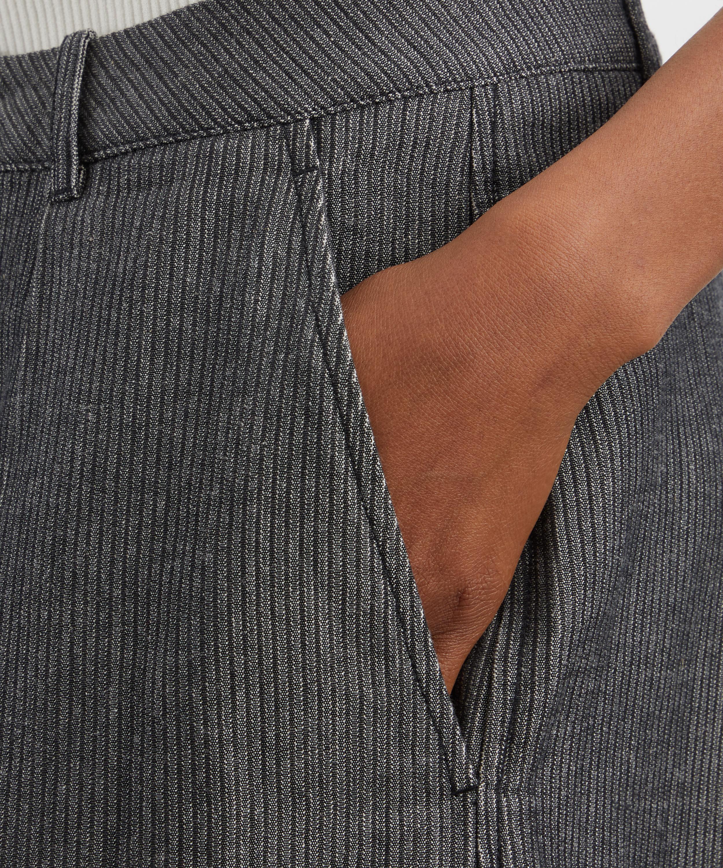 YMC - Grey Deadbeat Wide Leg Trousers image number 4