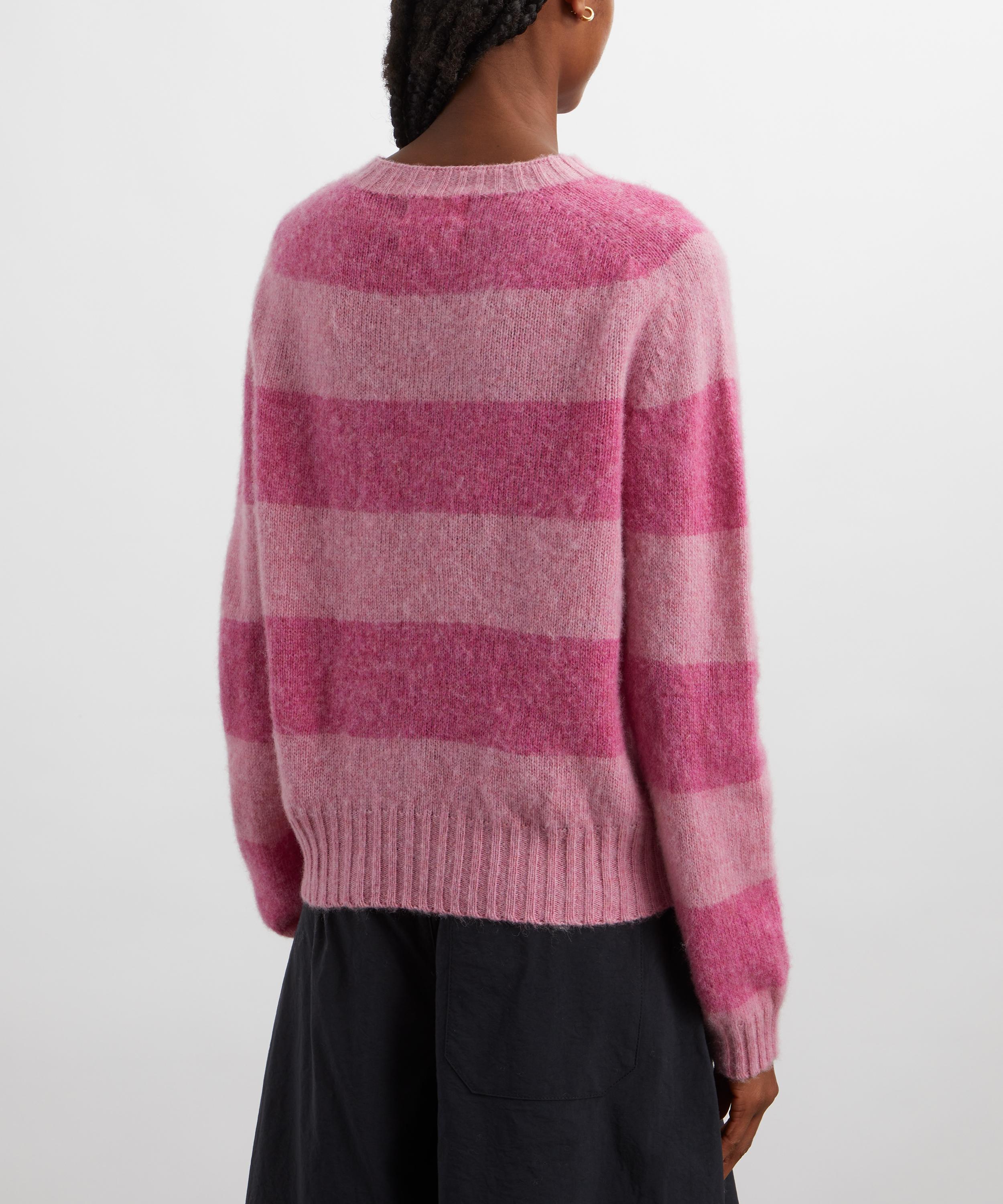 YMC - Jet Pink Stripe Wool Jumper image number 3