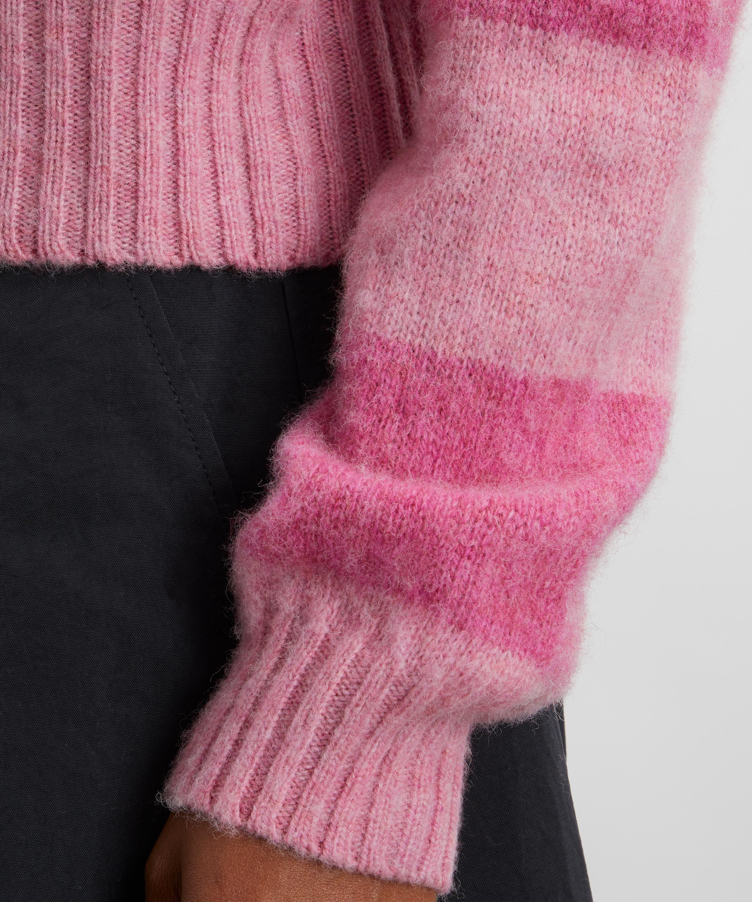 YMC - Jet Pink Stripe Wool Jumper image number 4