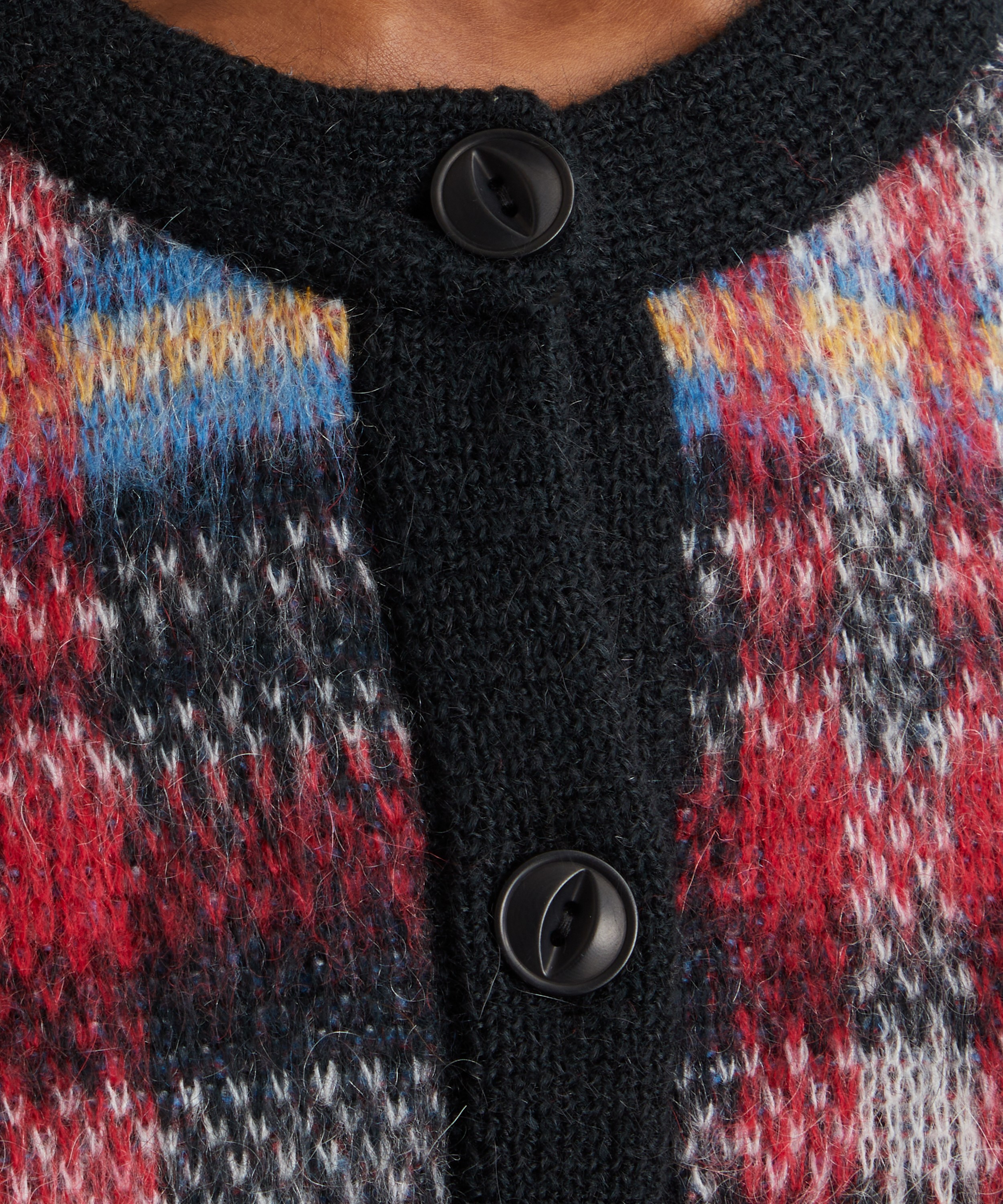 YMC - Foxtail Tartan Knitted Cardigan image number 4