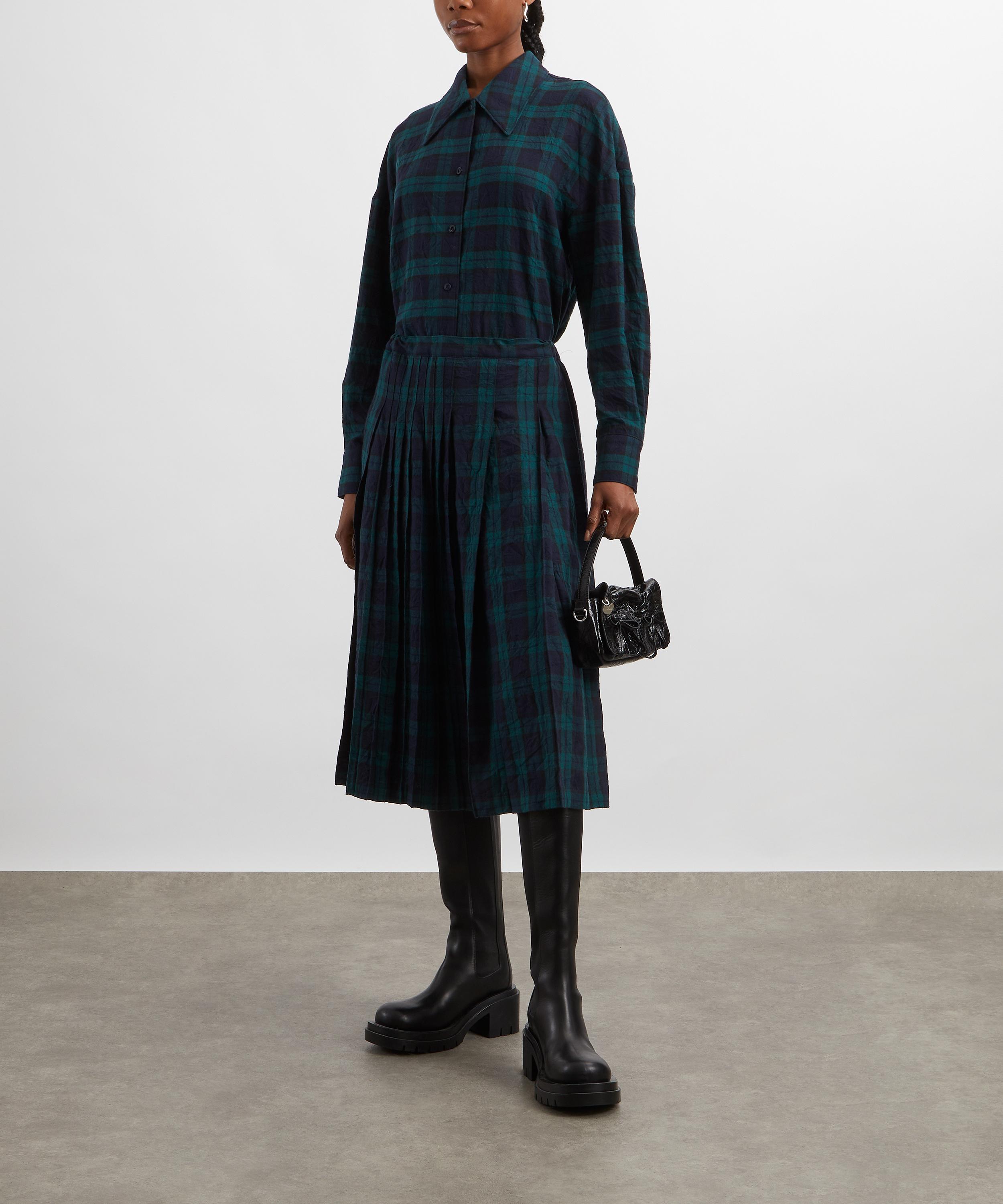 YMC - Lena Pleated Plaid Shirt image number 1