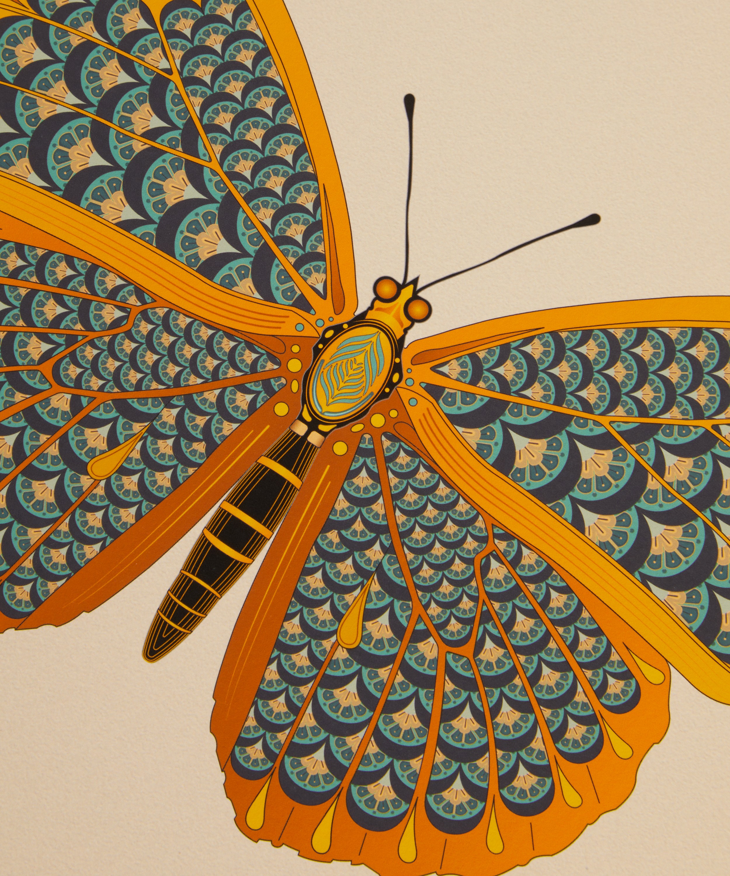 Konstantinos Chalaris - A3 Deco Scallop Butterfly Print image number 2