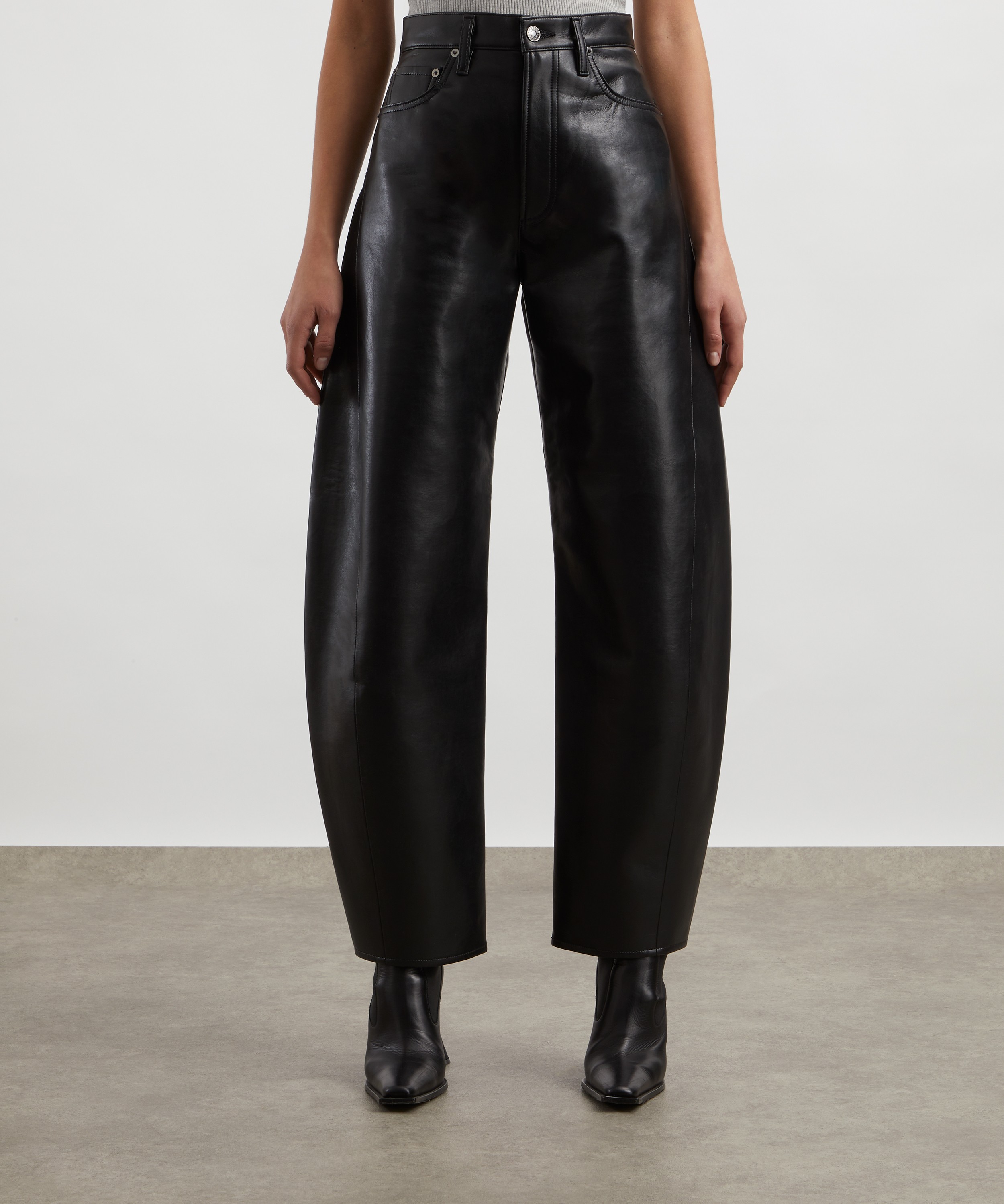 AGOLDE - Luna Pieced Leather Blend Trousers image number 2