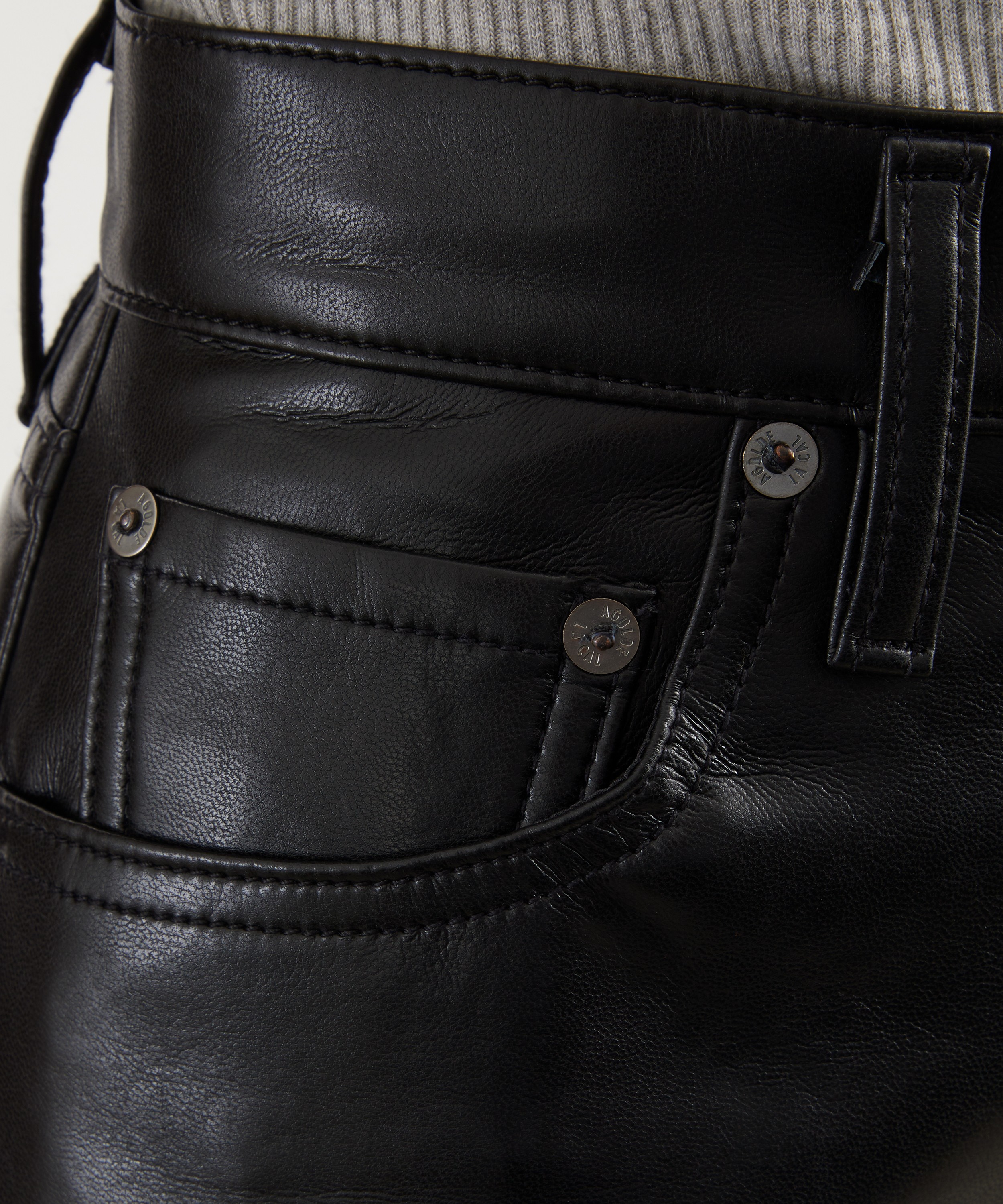 AGOLDE - Luna Pieced Leather Blend Trousers image number 4