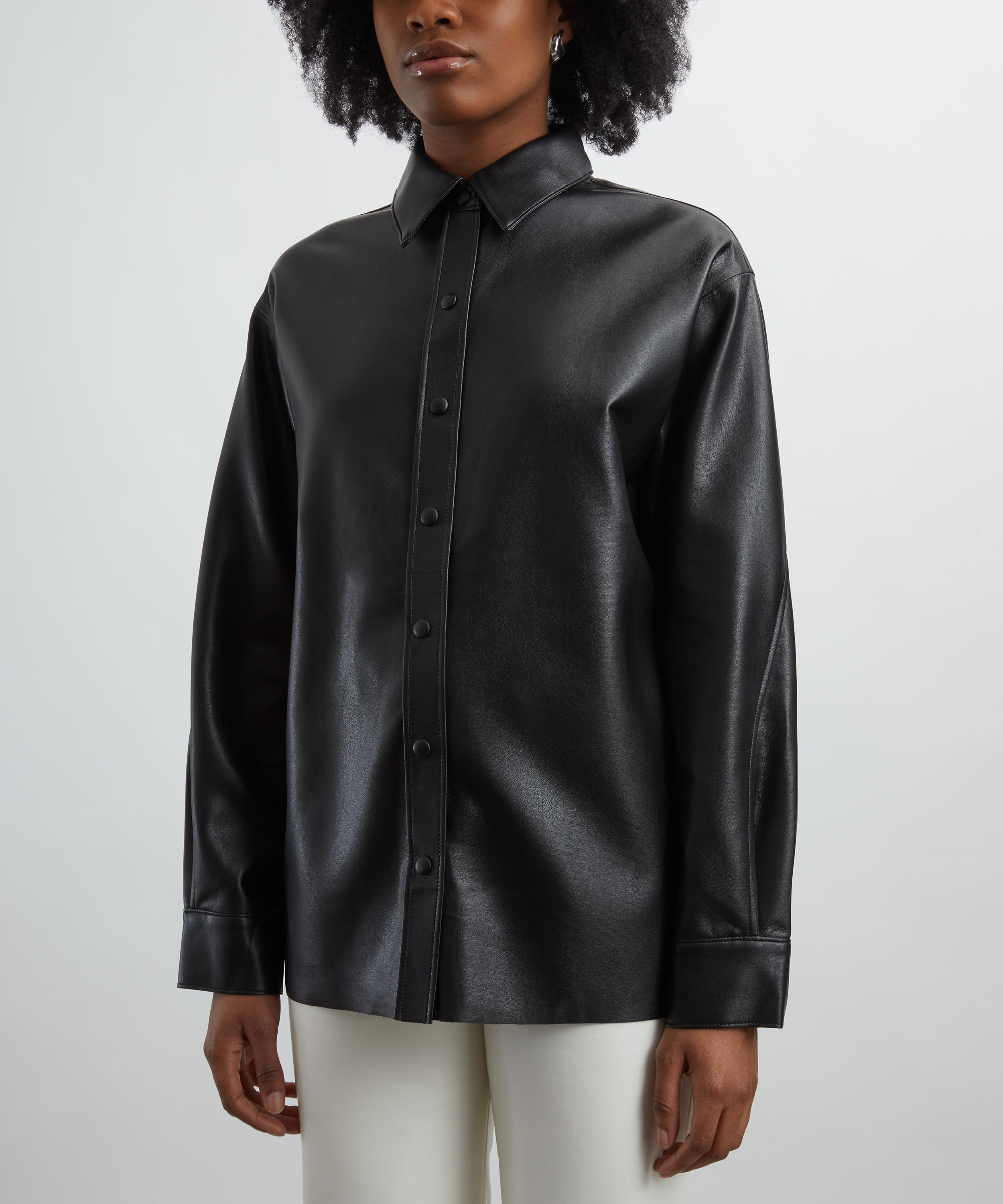 AGOLDE - Aylin Faux Leather Shirt image number 2