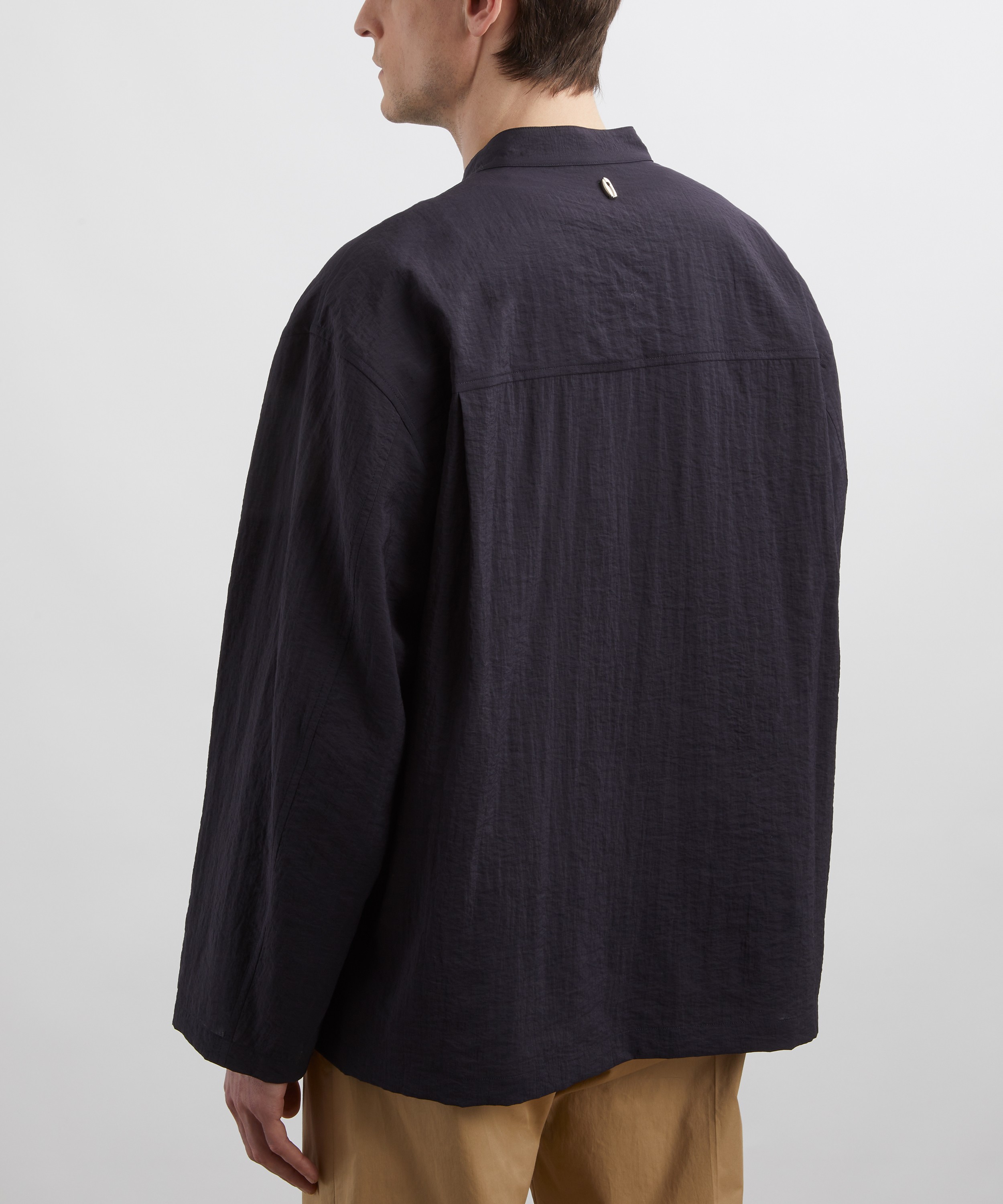 Le17septembre - Navy Band Collar Shirt image number 3