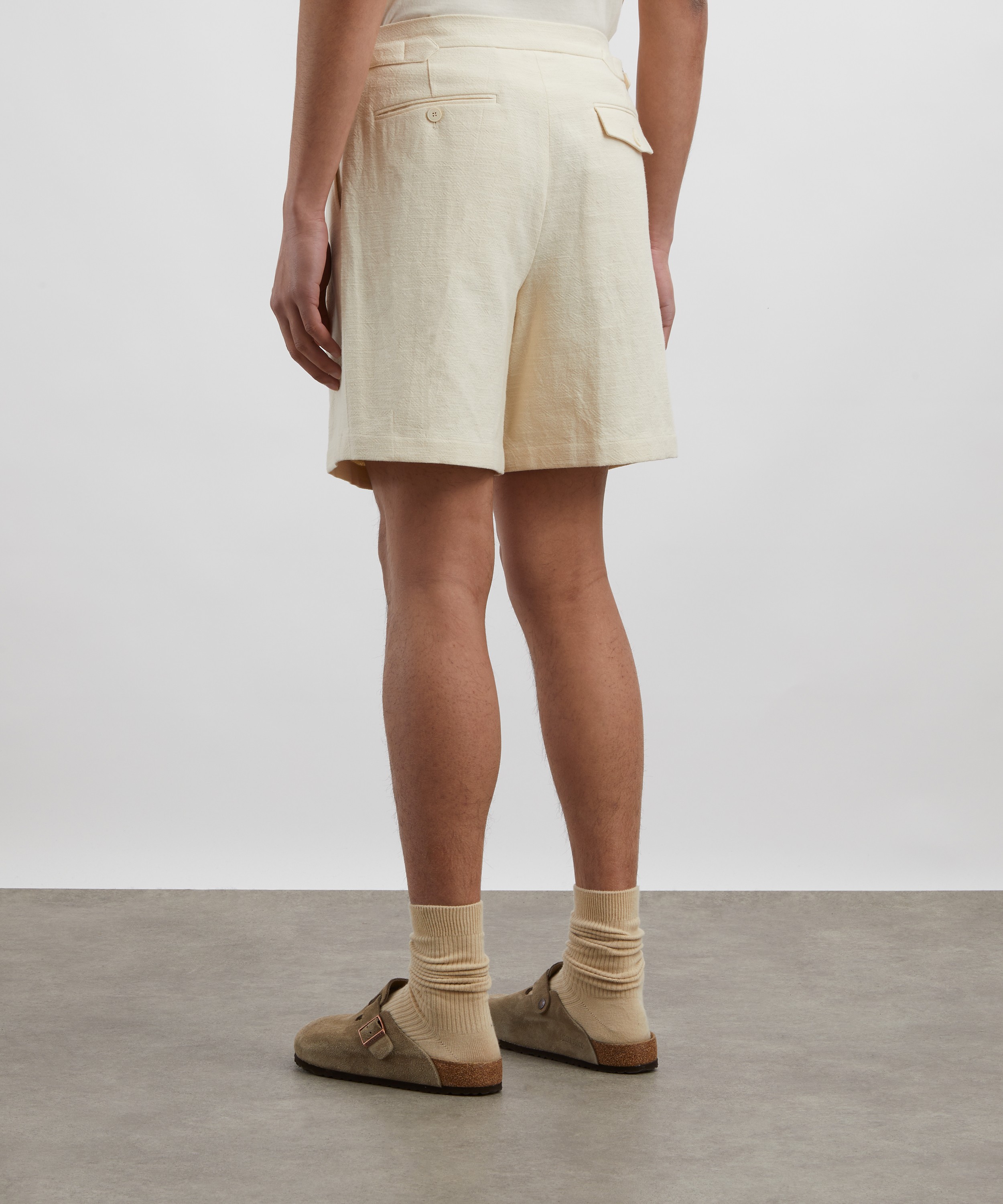 Le17septembre - Cotton-Linen Pleated Shorts image number 3