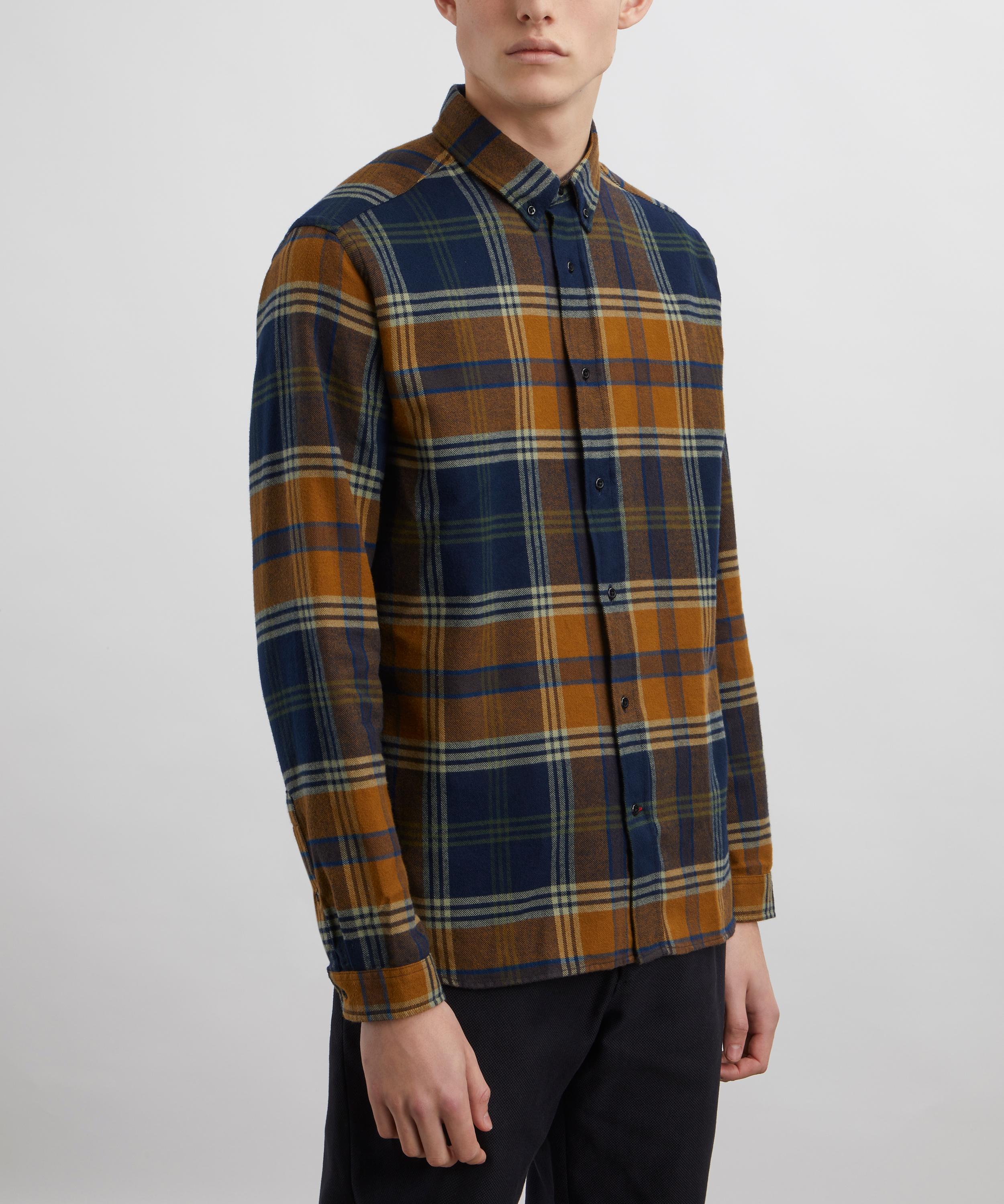 Oliver Spencer - Checked Brushed Cotton Brook Shirt image number 2