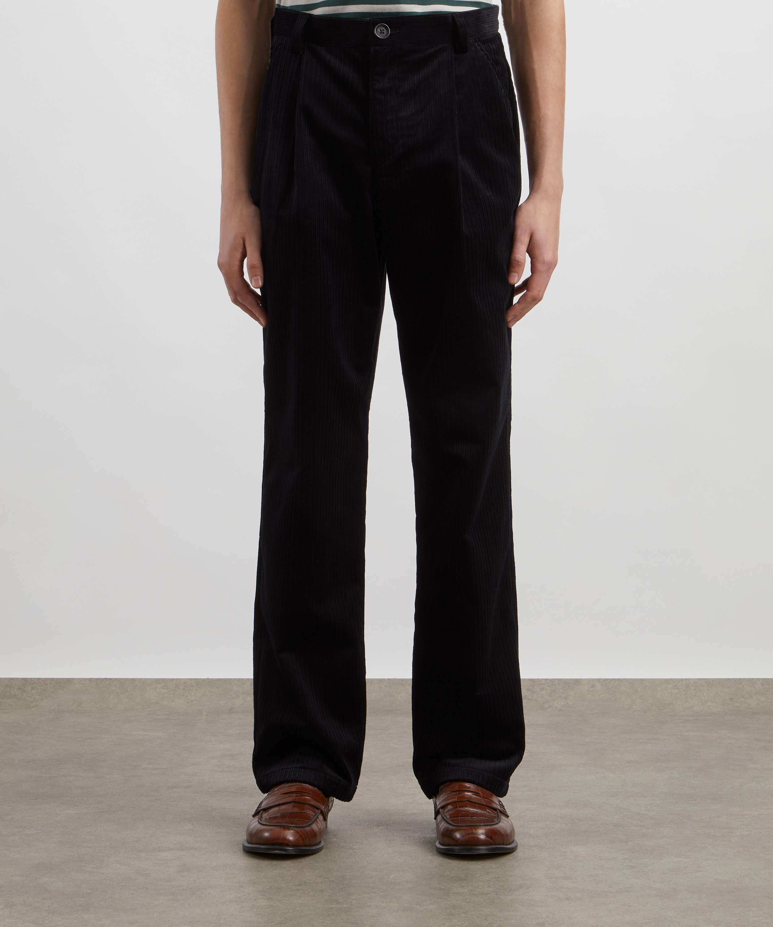 Oliver Spencer - Morton Plated Cord Trousers image number 2