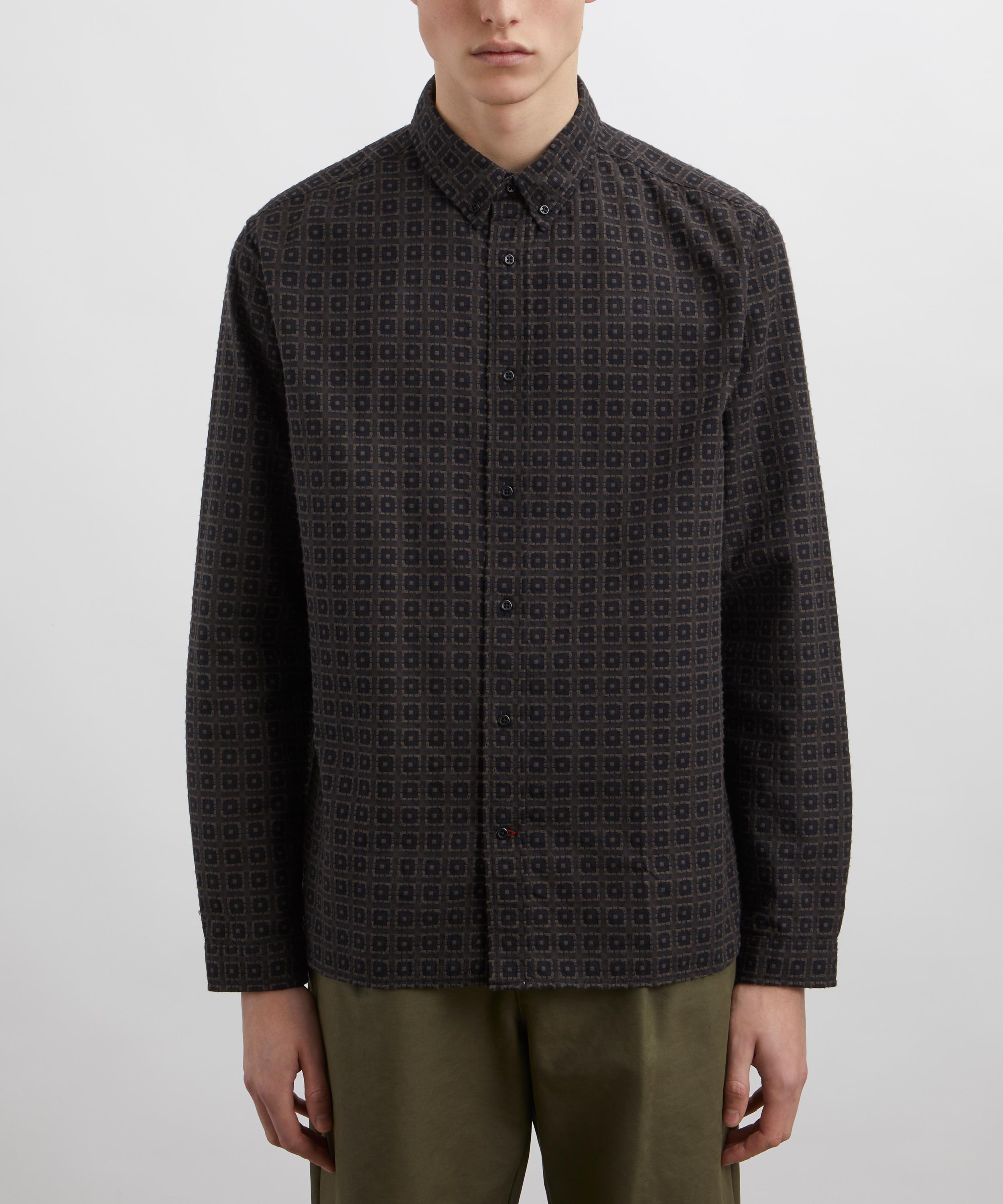 Oliver Spencer - Cassidy Brown Jacquard Brook Shirt image number 2