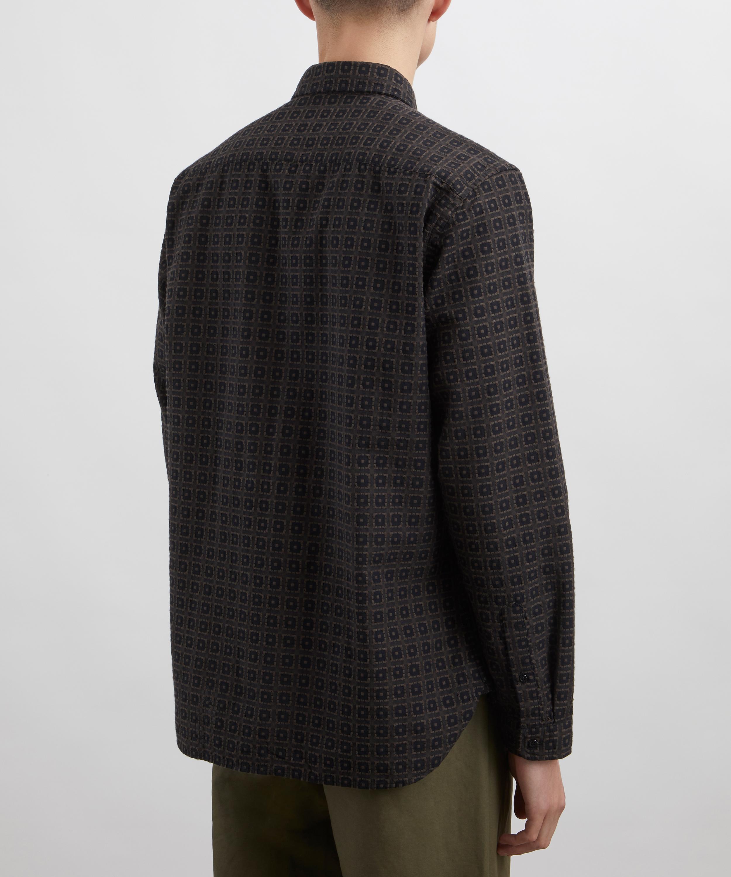 Oliver Spencer - Cassidy Brown Jacquard Brook Shirt image number 3