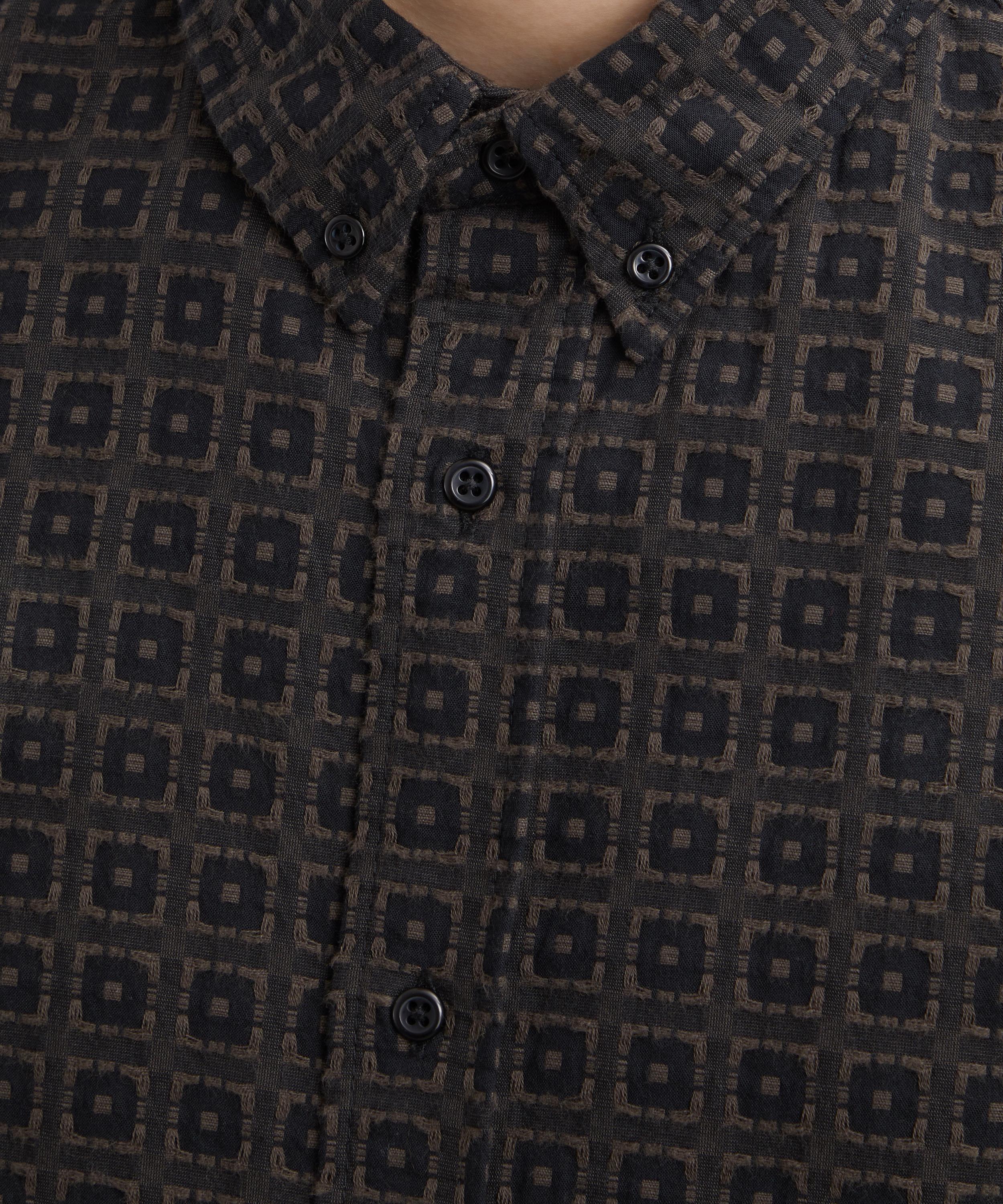 Oliver Spencer - Cassidy Brown Jacquard Brook Shirt image number 4