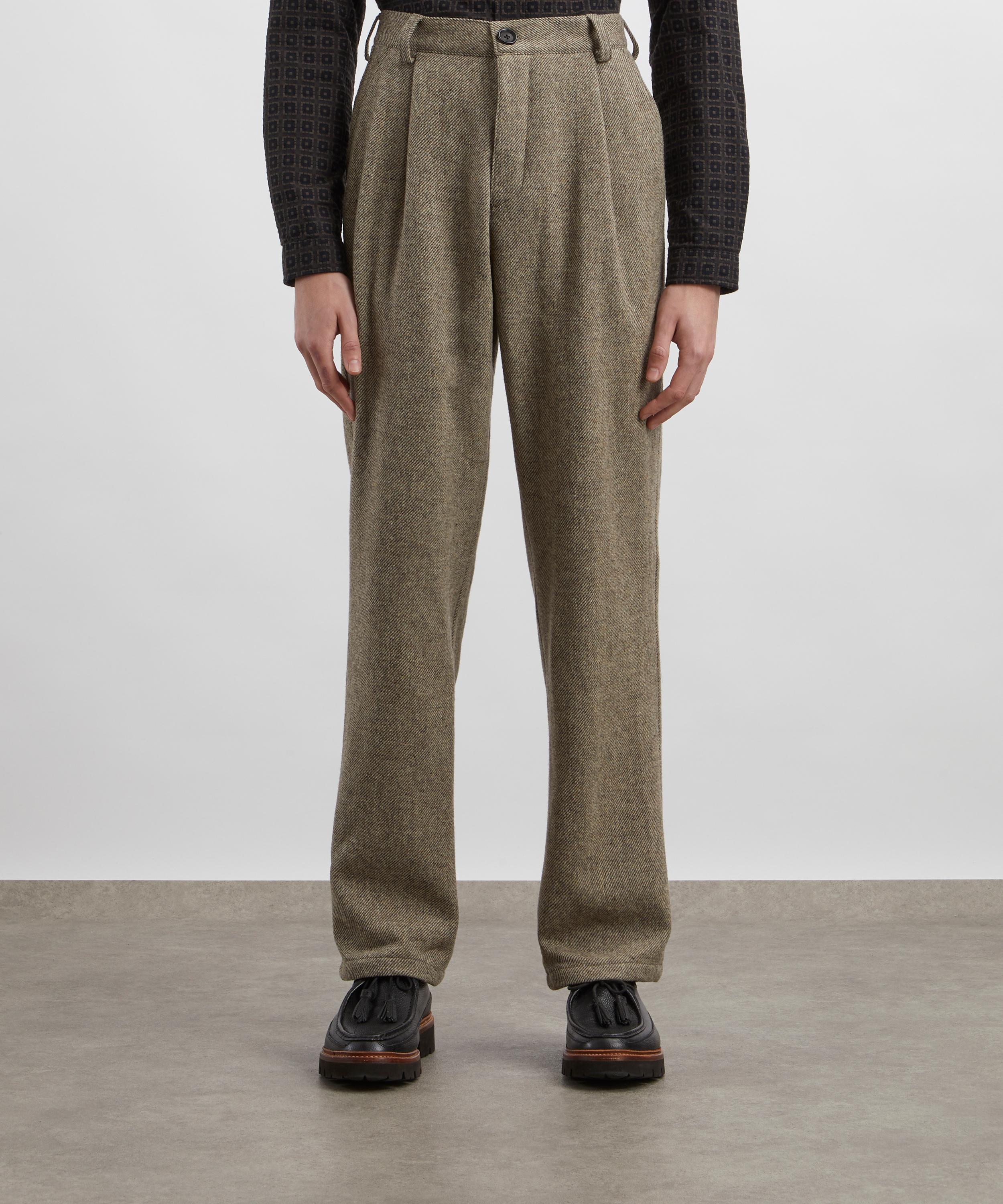 Oliver Spencer - Morton Plated Pembury Beige Trousers image number 2