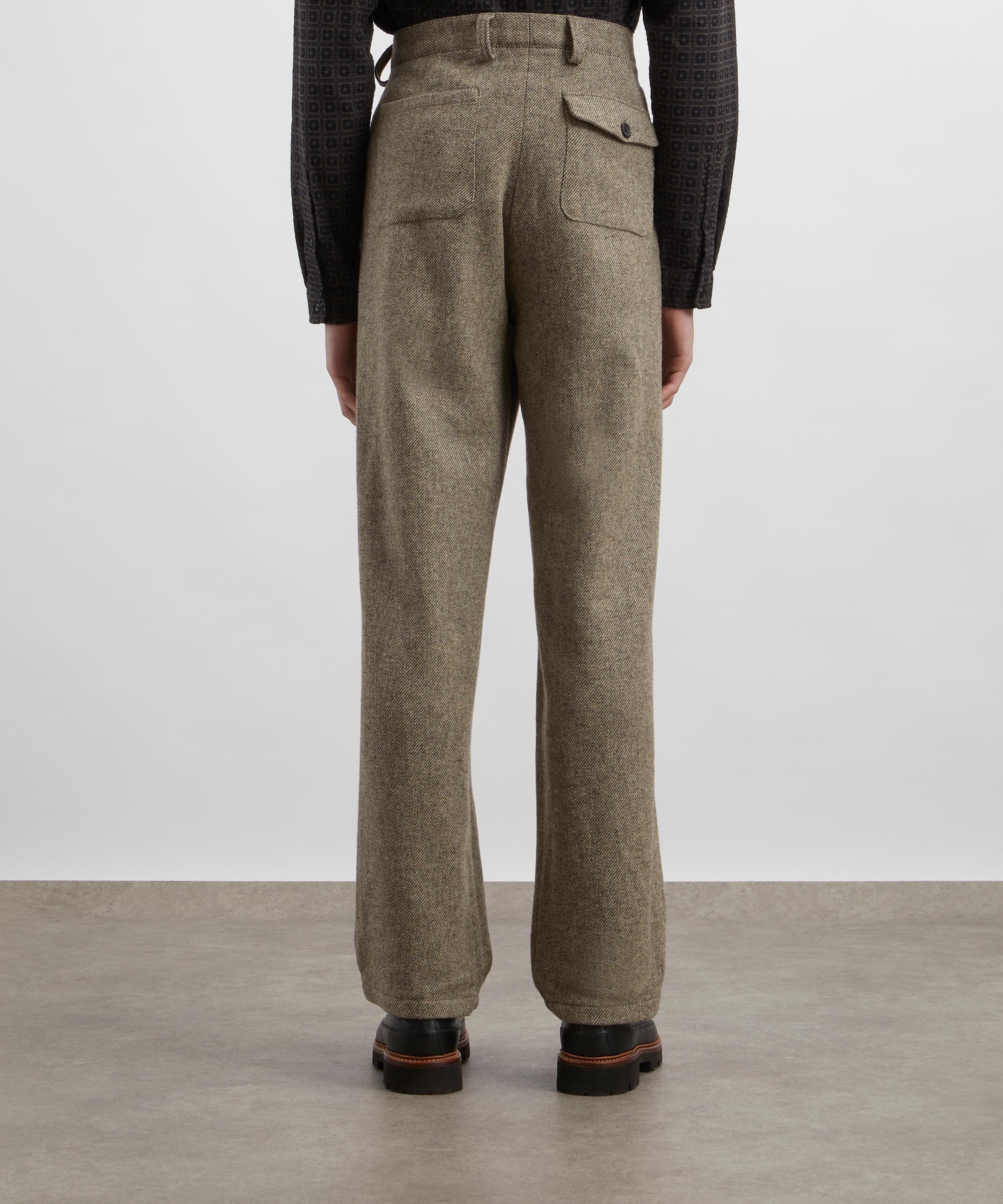 Oliver Spencer - Morton Plated Pembury Beige Trousers image number 3