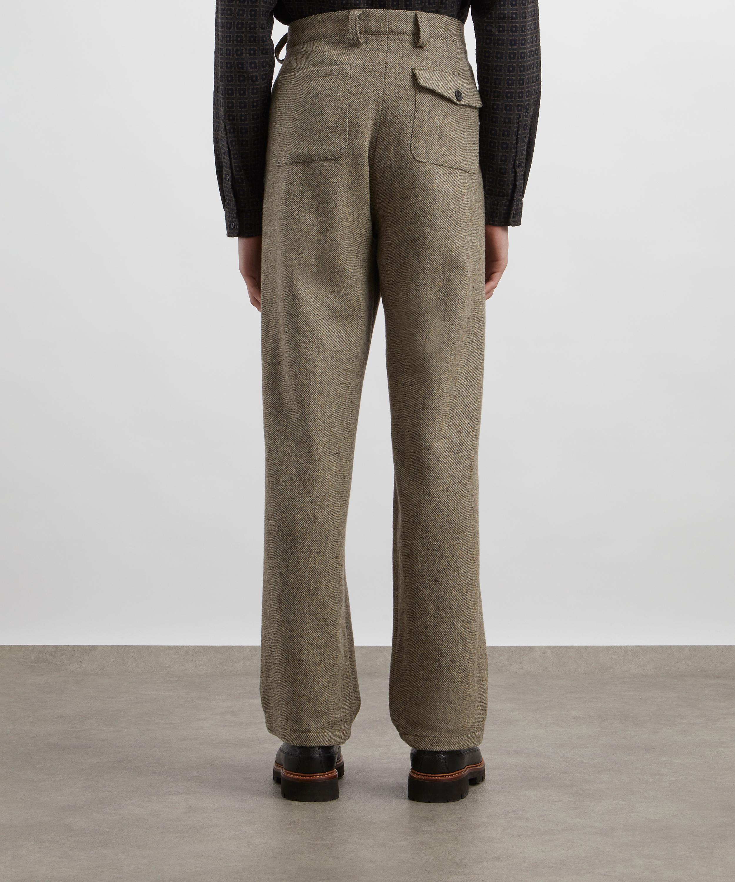 Oliver Spencer - Morton Plated Pembury Beige Trousers image number 3