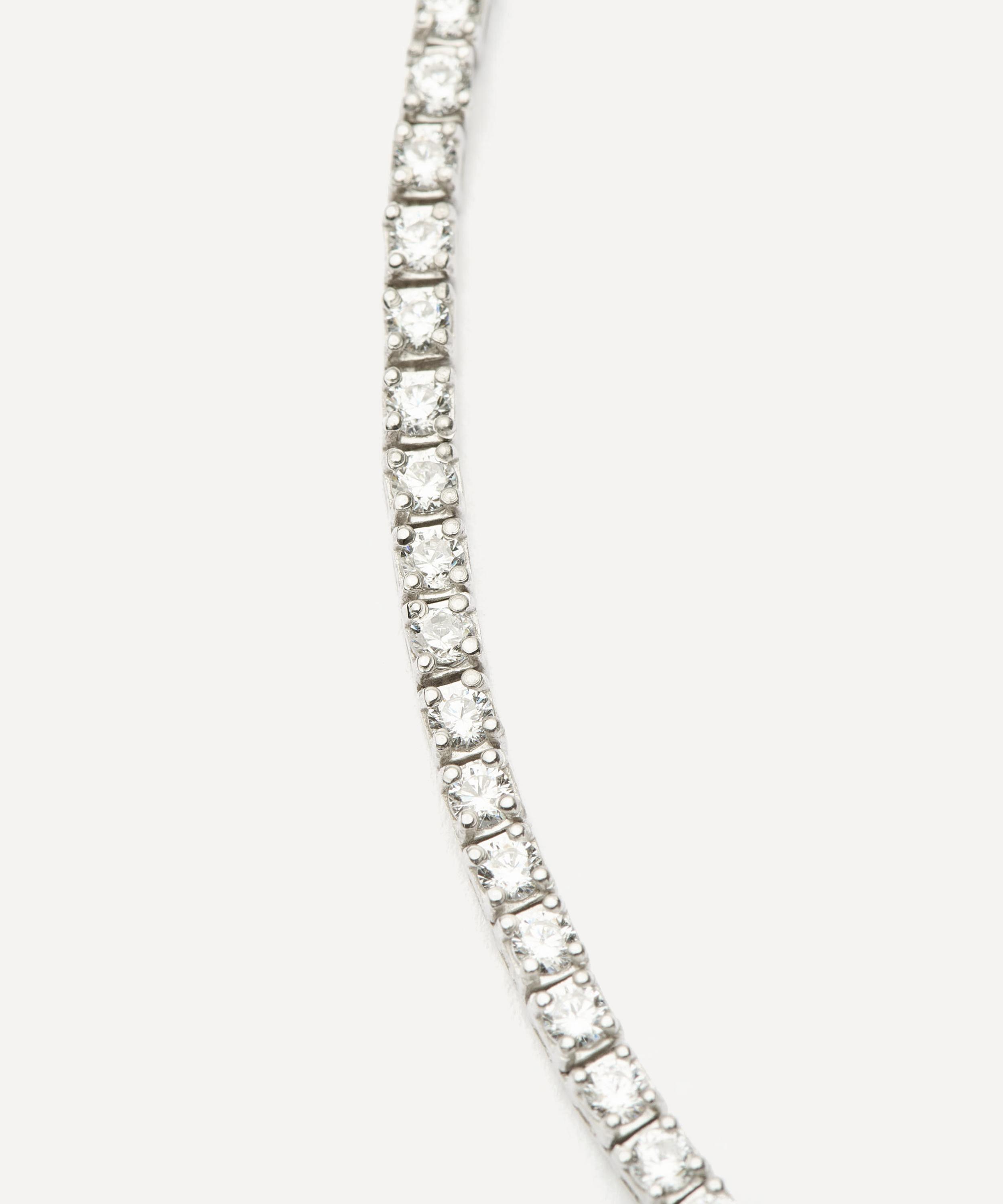 Missoma - Rhodium-Plated Classic Tennis Necklace image number 3