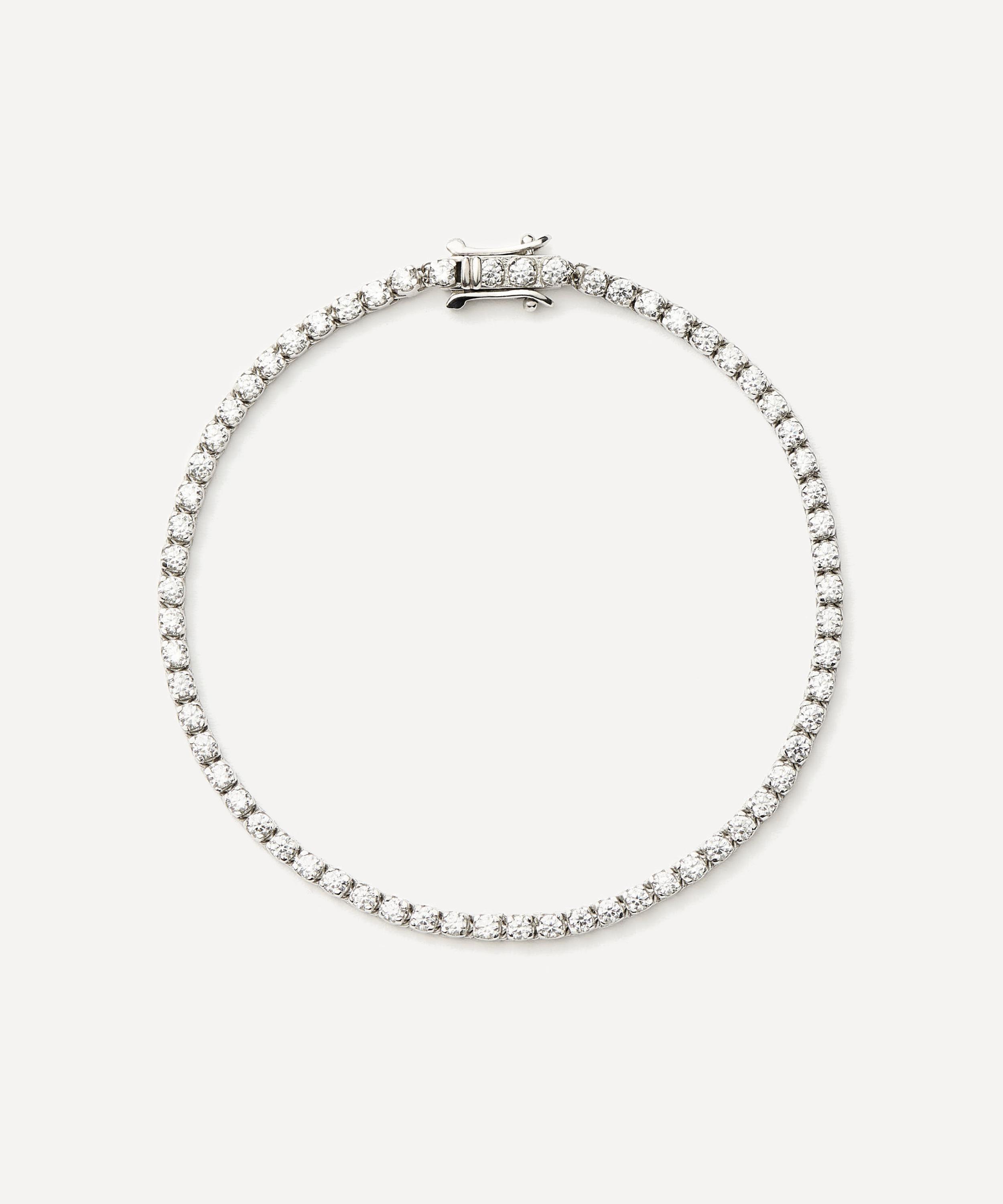 Missoma - Rhodium-Plated Classic Tennis Bracelet