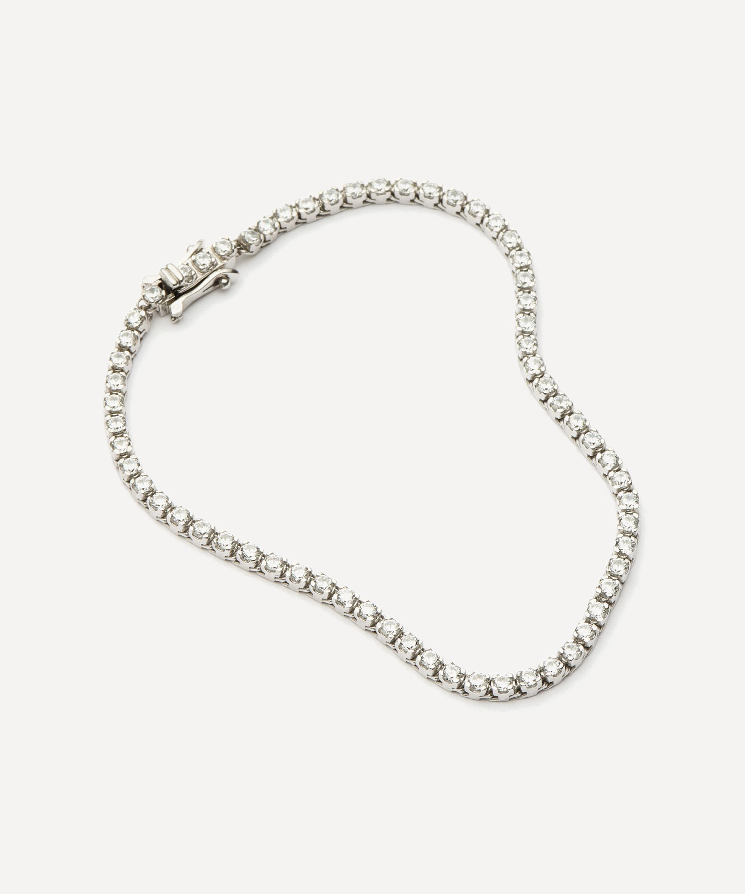 Missoma - Rhodium-Plated Classic Tennis Bracelet image number 2