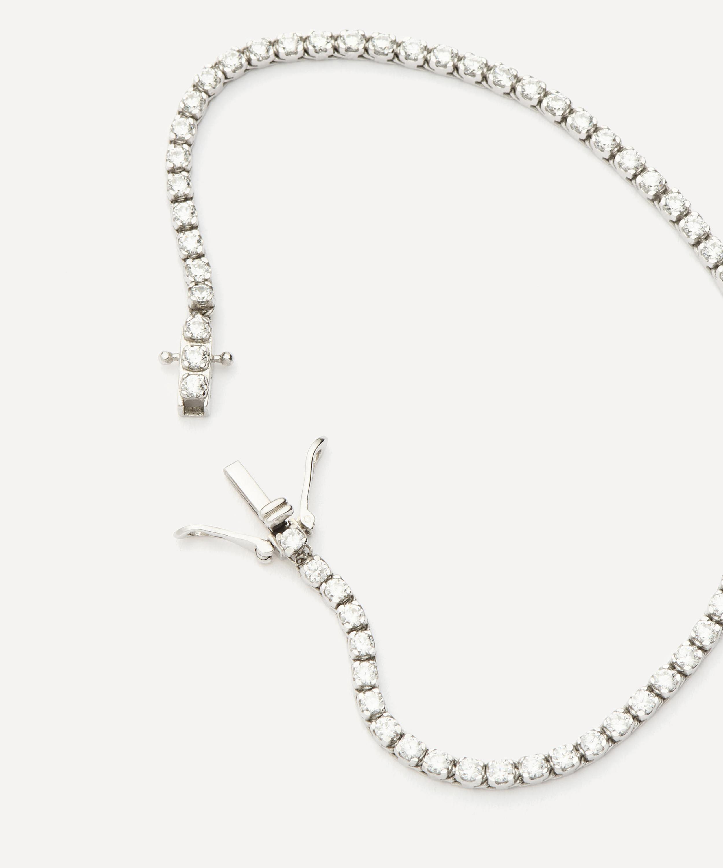 Missoma - Rhodium-Plated Classic Tennis Bracelet image number 4