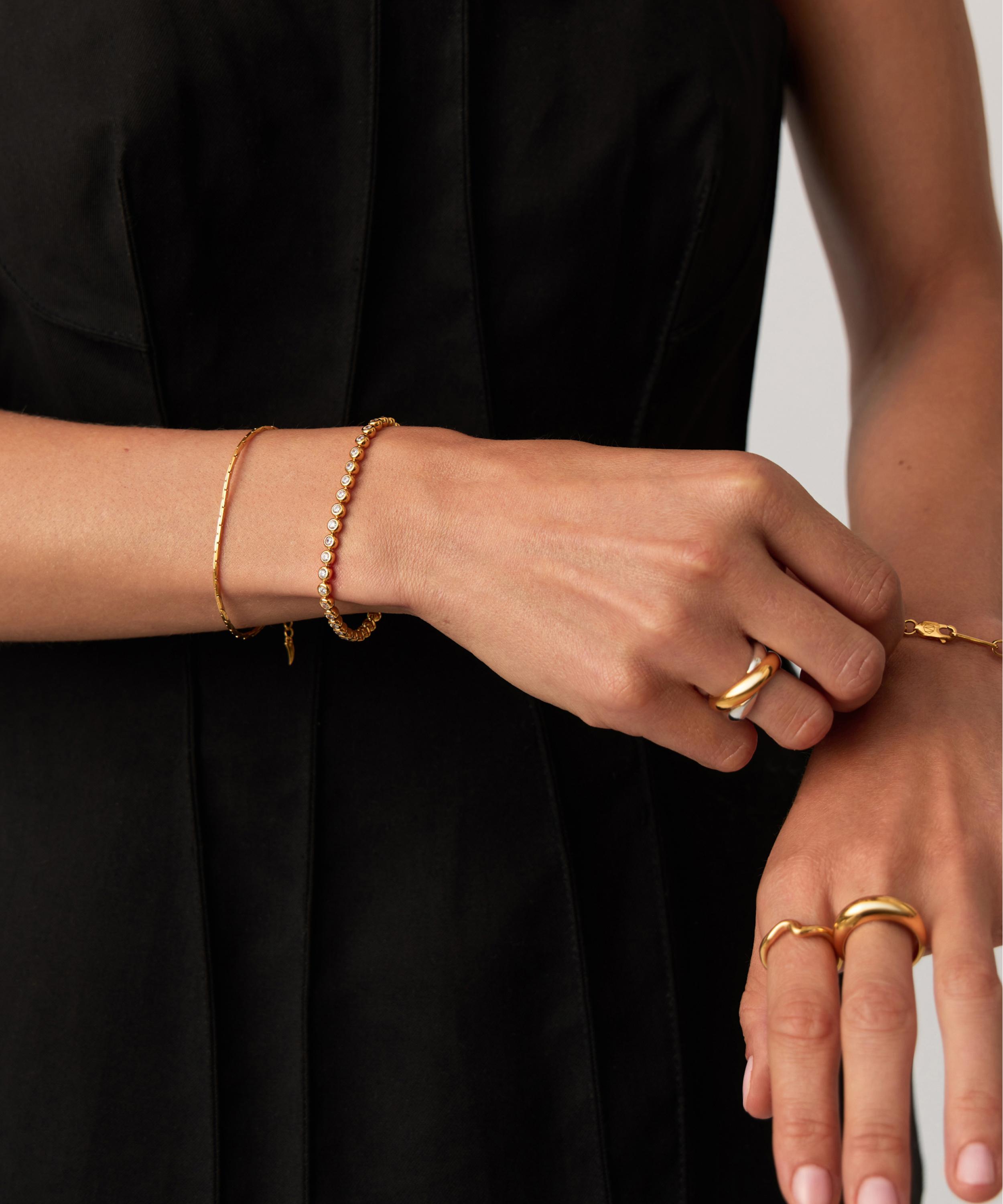 Missoma - 18ct Gold-Plated Vermeil Silver Round Tennis Bracelet image number 1