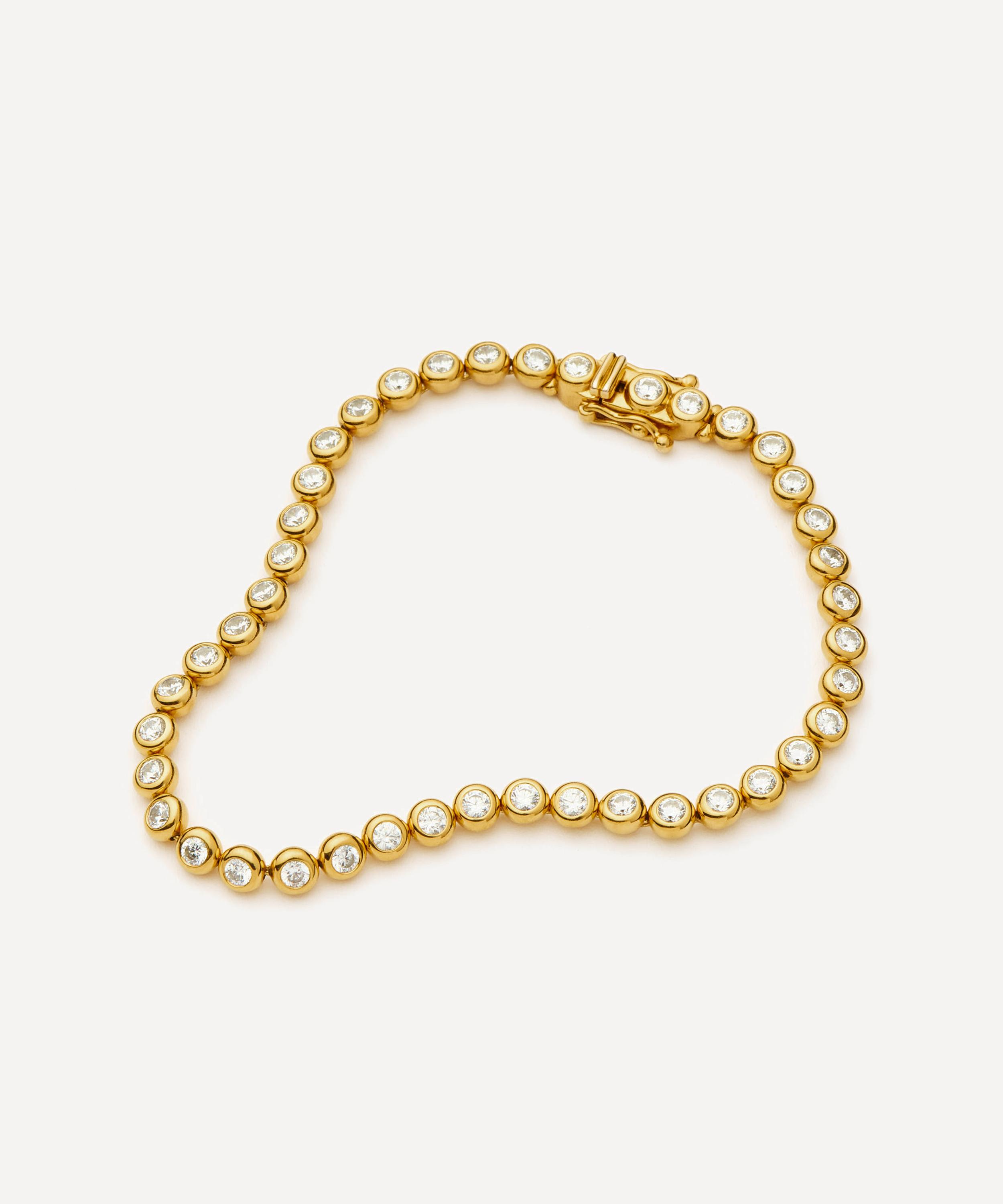 Missoma - 18ct Gold-Plated Vermeil Silver Round Tennis Bracelet image number 2