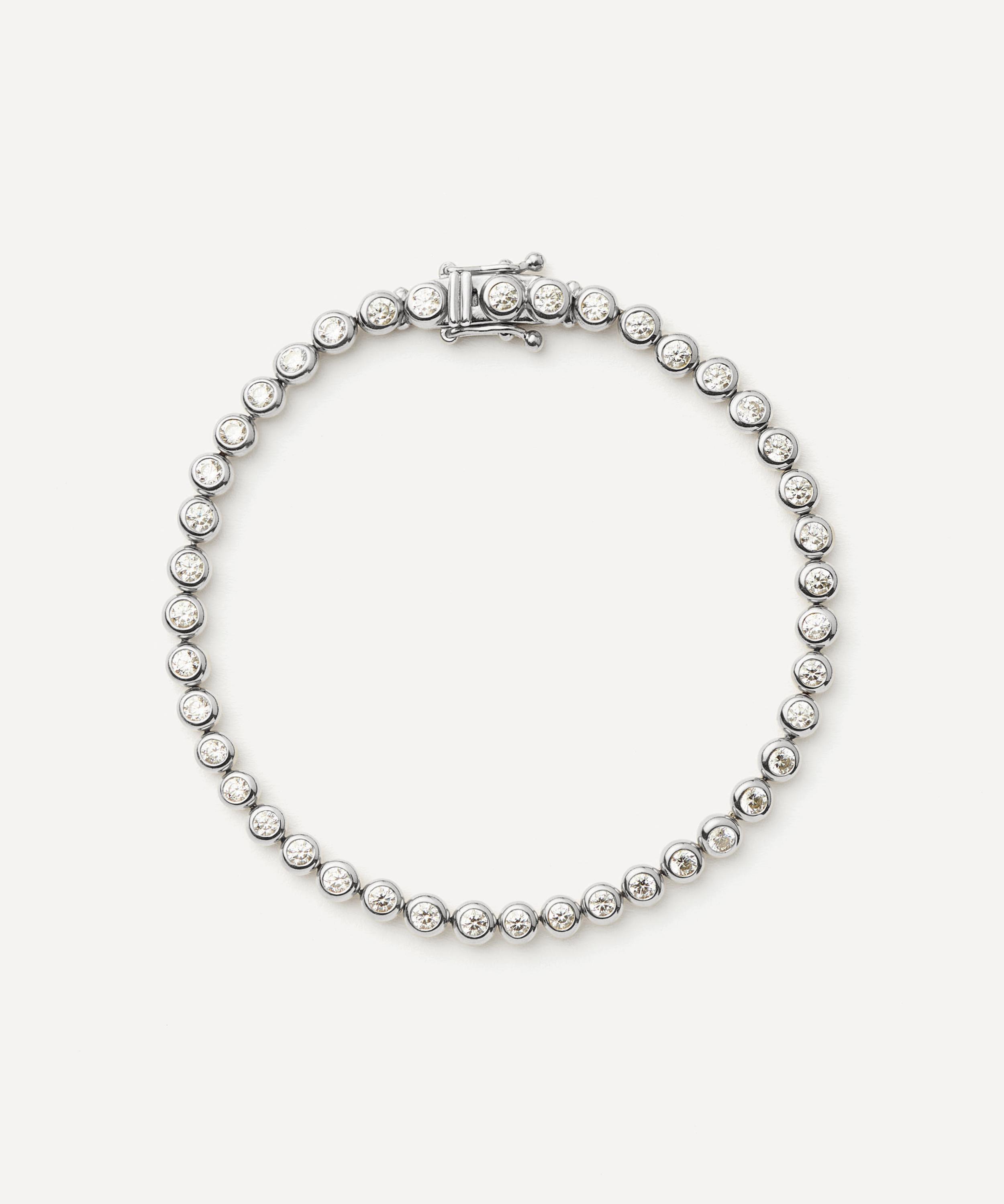 Missoma - Rhodium-Plated Round Tennis Bracelet