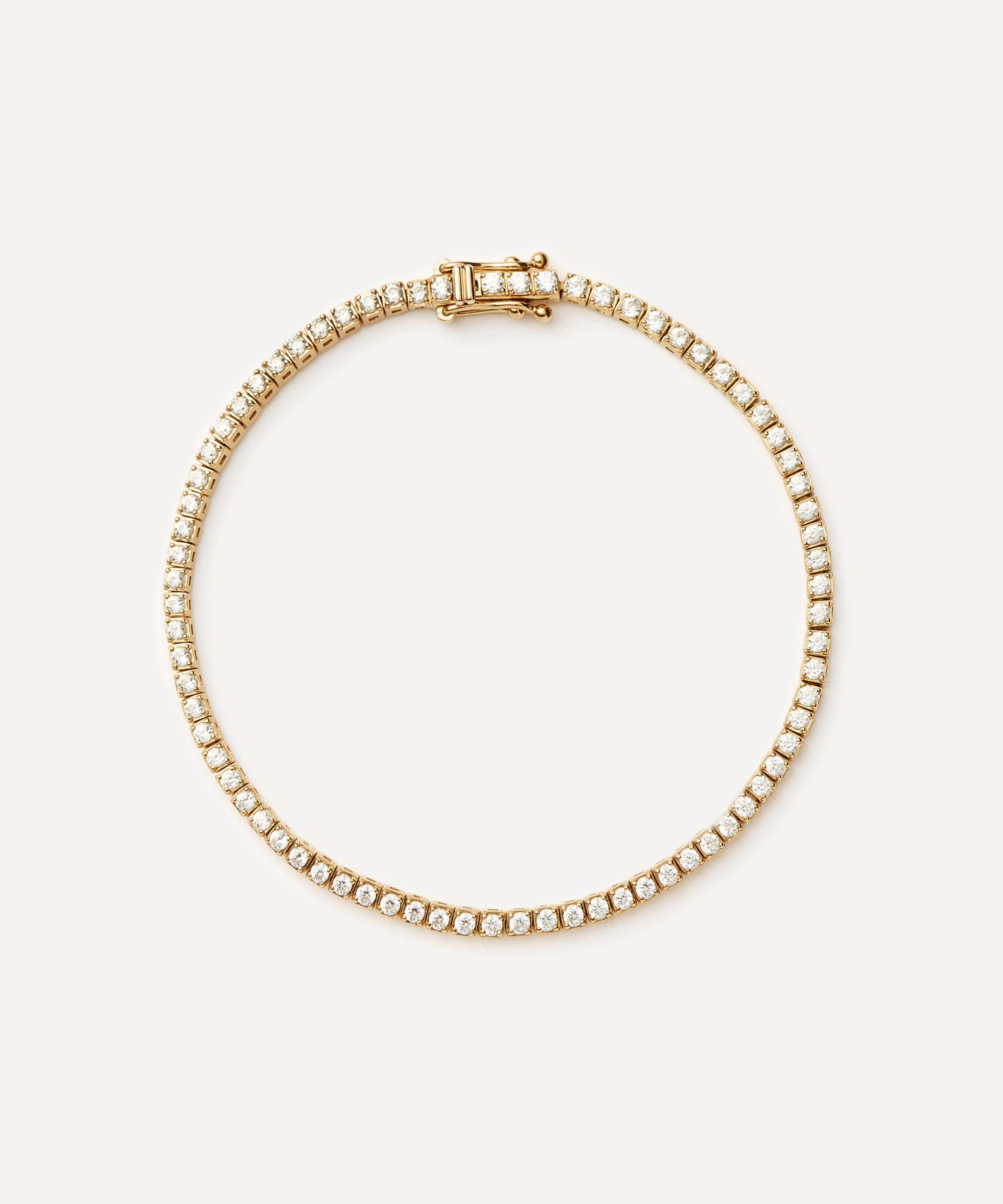 Missoma - 14ct Gold Fine Diamond Tennis Bracelet image number 0