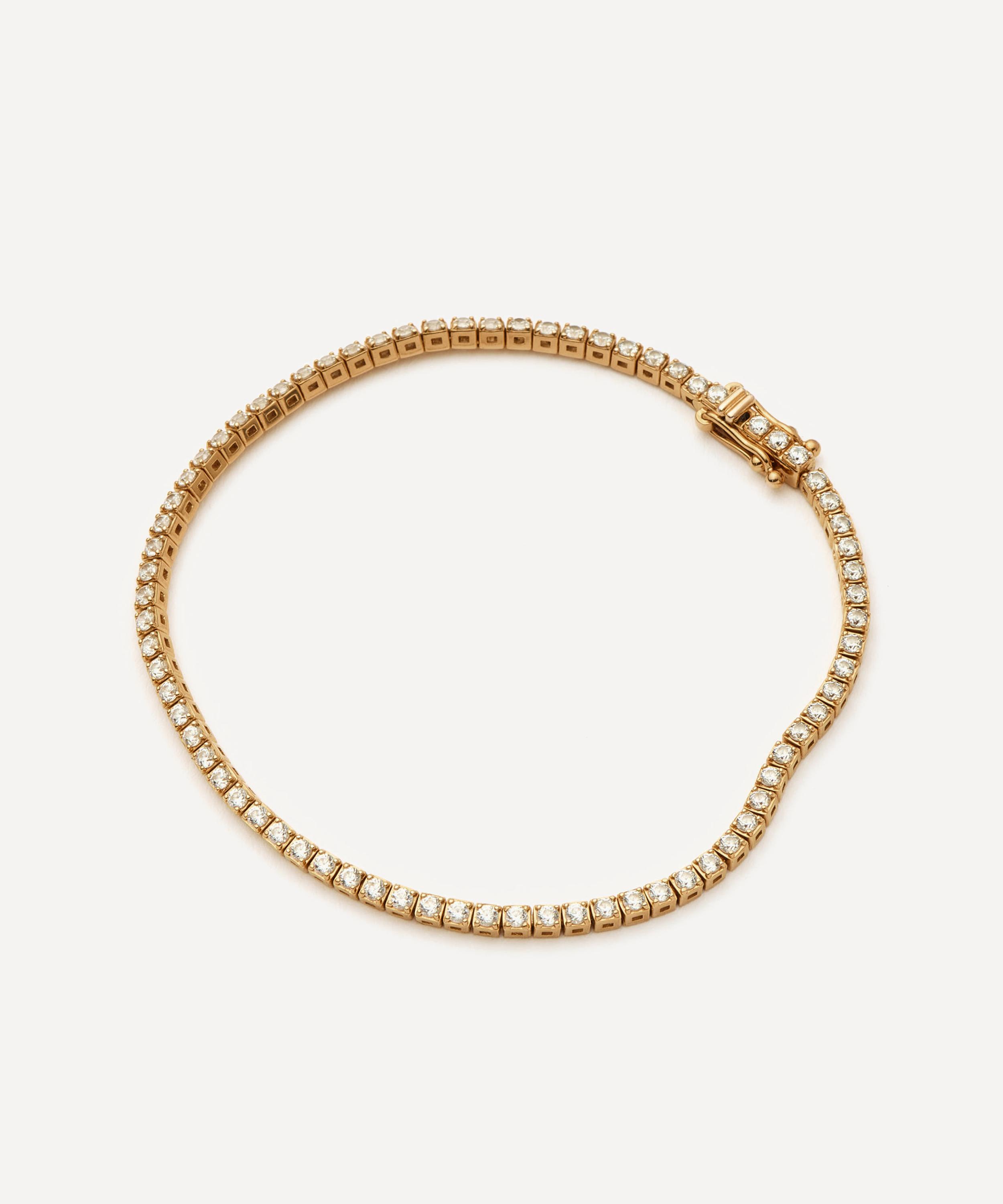 Missoma - 14ct Gold Fine Diamond Tennis Bracelet image number 2