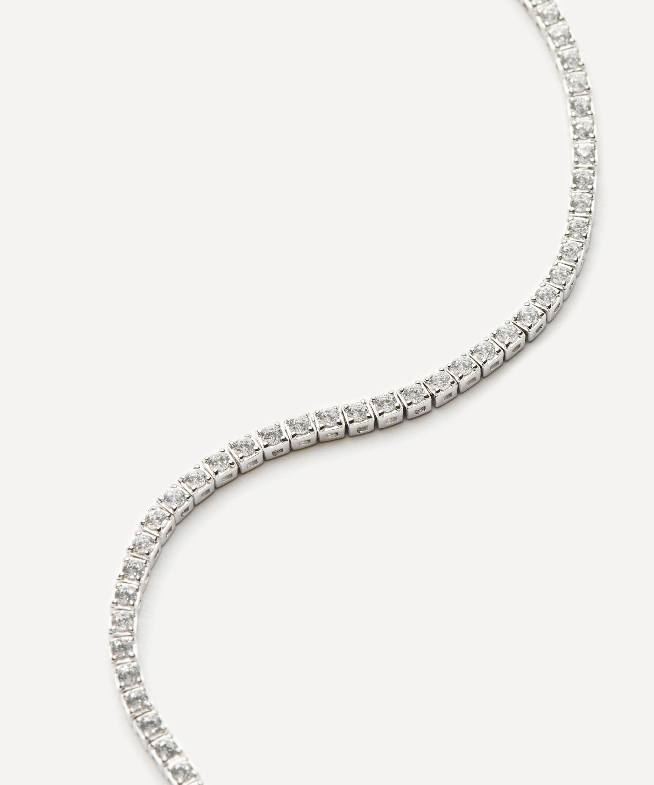Missoma - 14ct White Gold Fine Diamond Tennis Bracelet image number 1