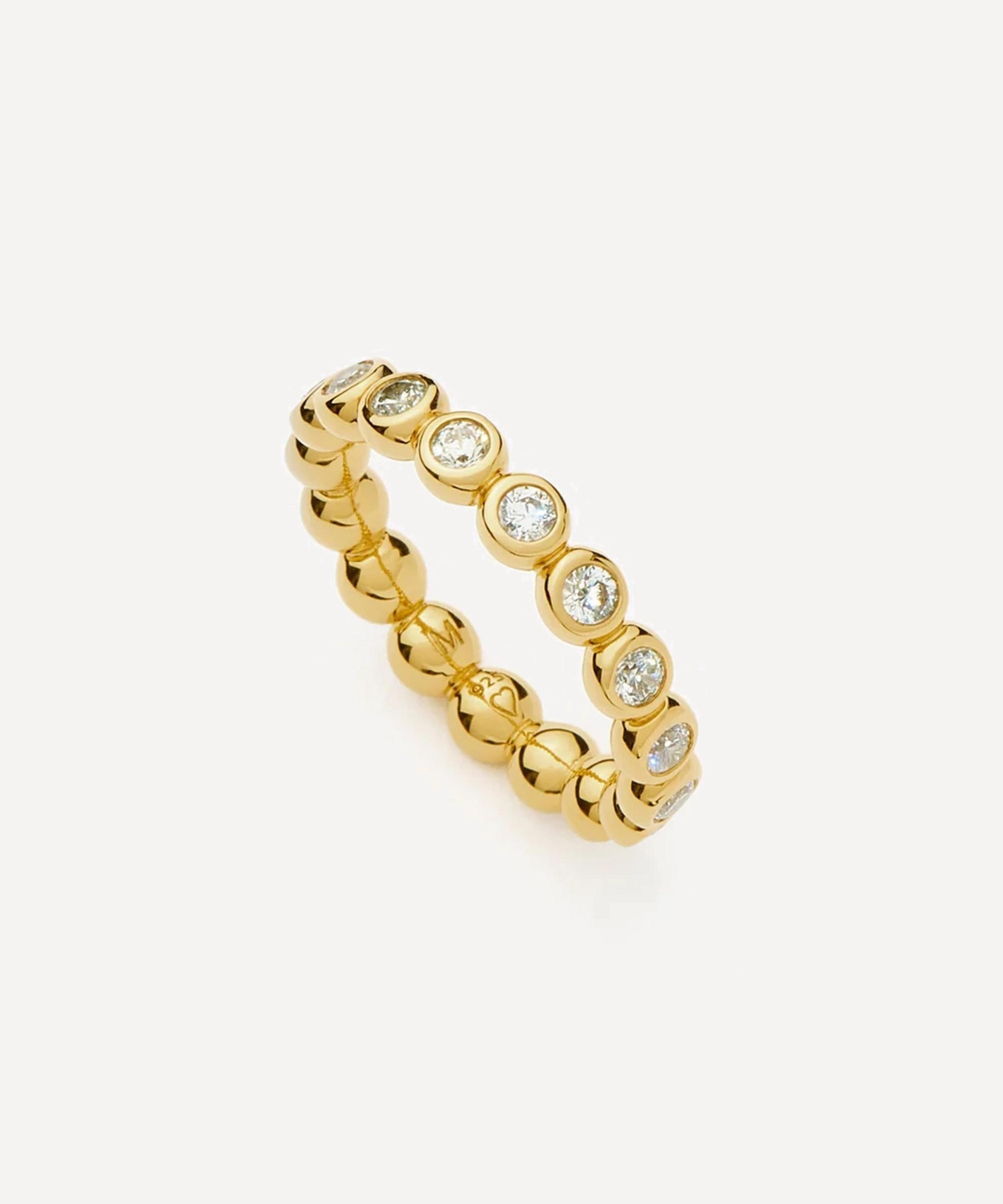 Missoma - 18ct Gold-Plated Vermeil Silver Tennis Eternity Stacking Ring
