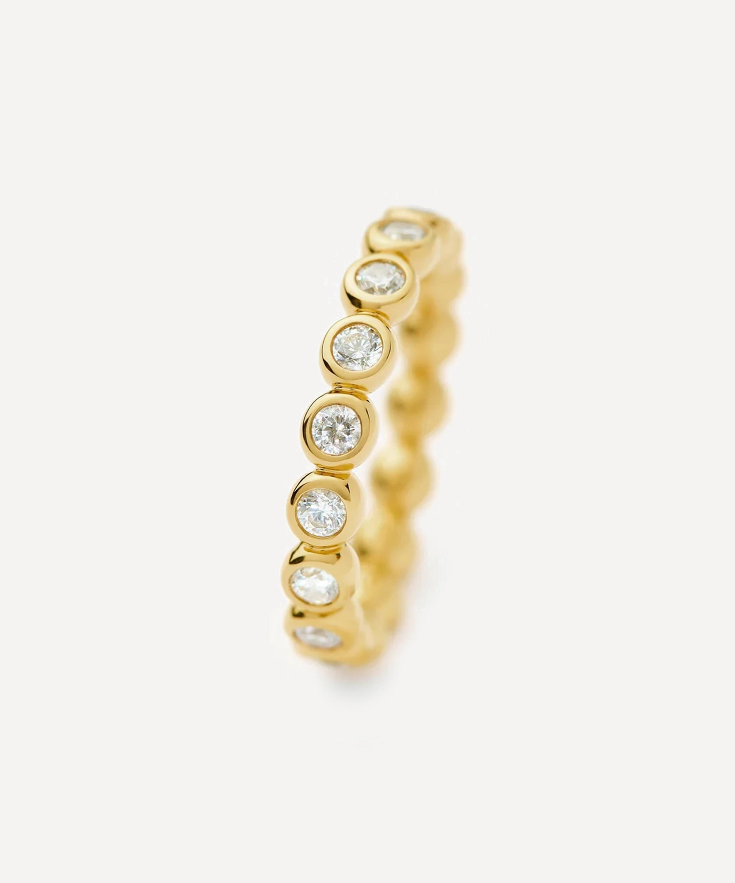 Missoma - 18ct Gold-Plated Vermeil Silver Tennis Eternity Stacking Ring image number 2