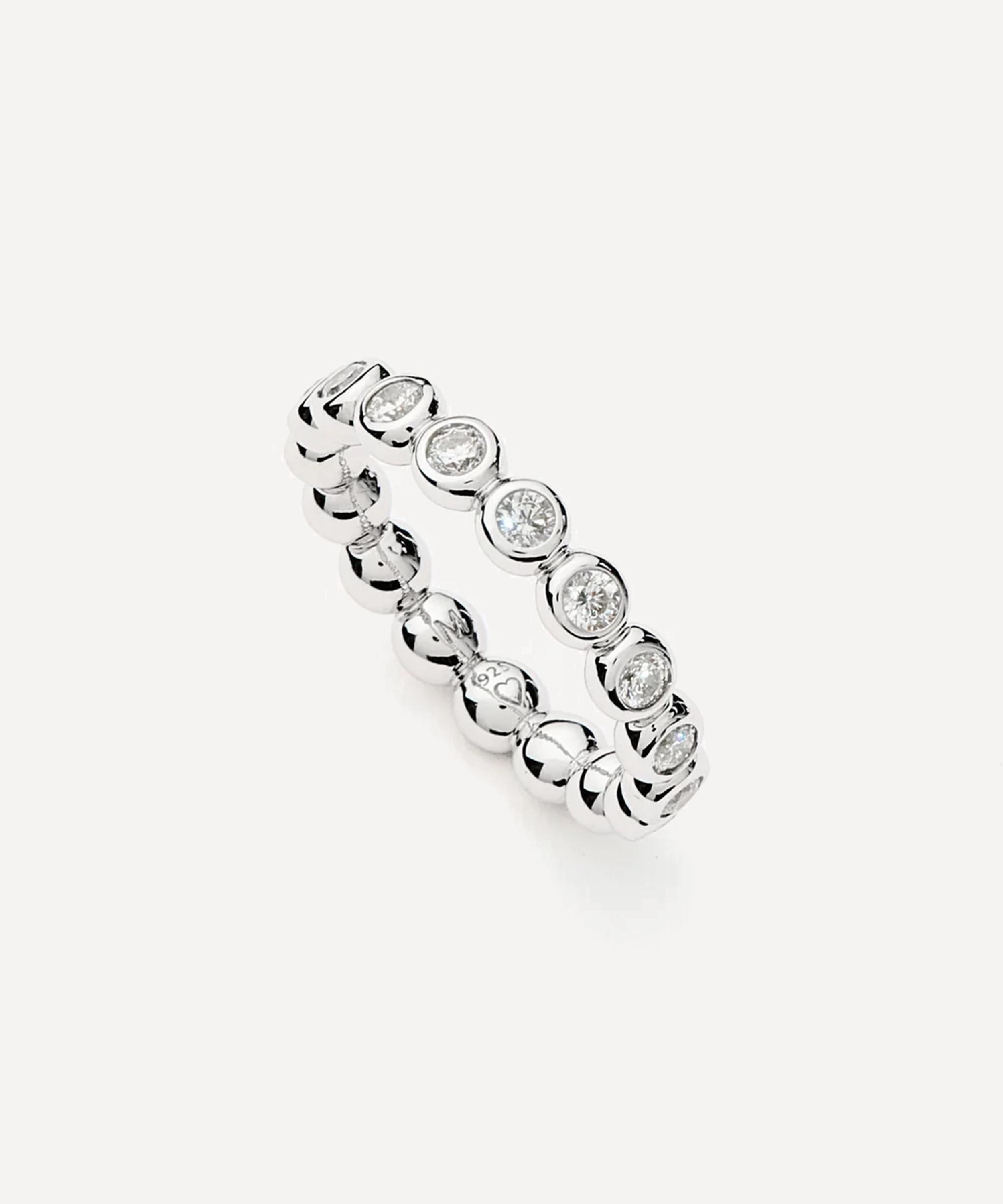 Missoma - Sterling Silver Tennis Eternity Stacking Ring image number 0