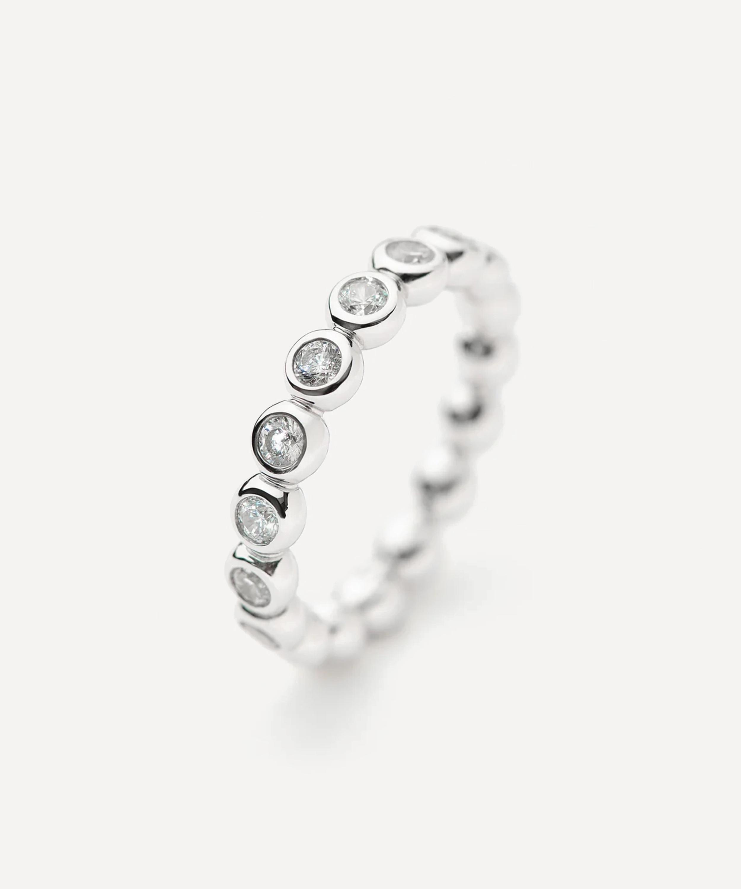Missoma - Sterling Silver Tennis Eternity Stacking Ring image number 1