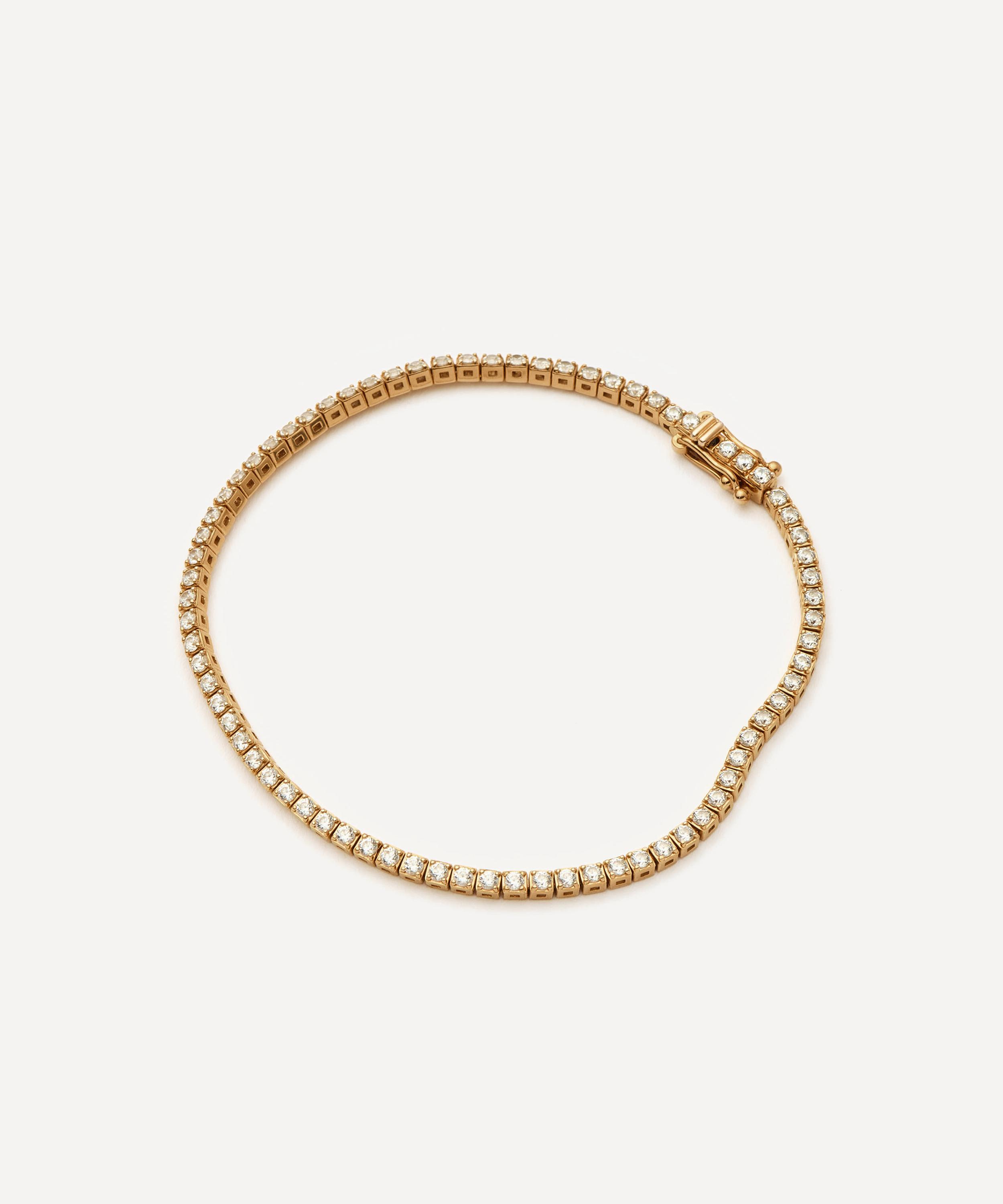 Missoma - 14ct Gold Fine Diamond Tennis Bracelet image number 1