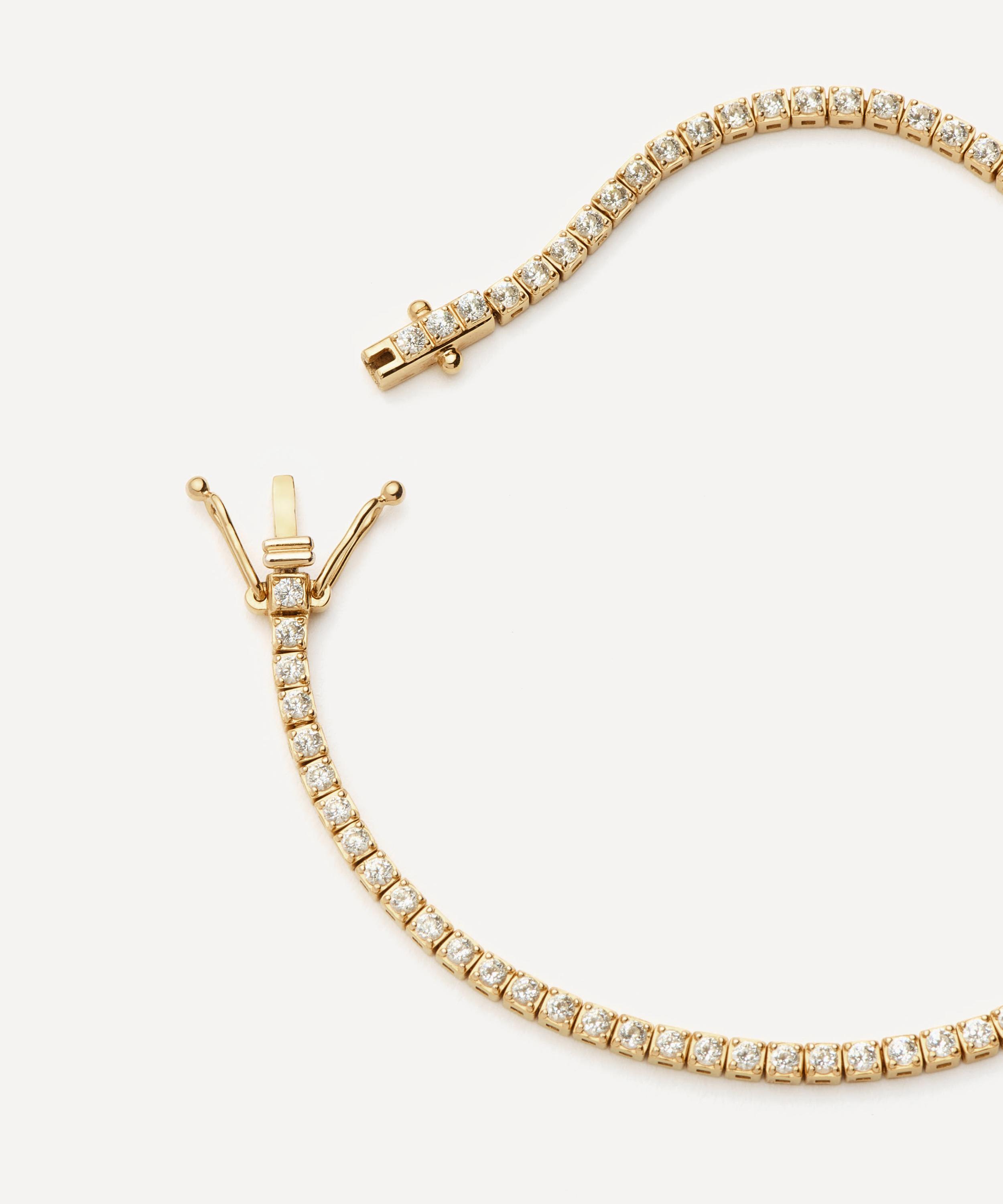 Missoma - 14ct Gold Fine Diamond Tennis Bracelet image number 2