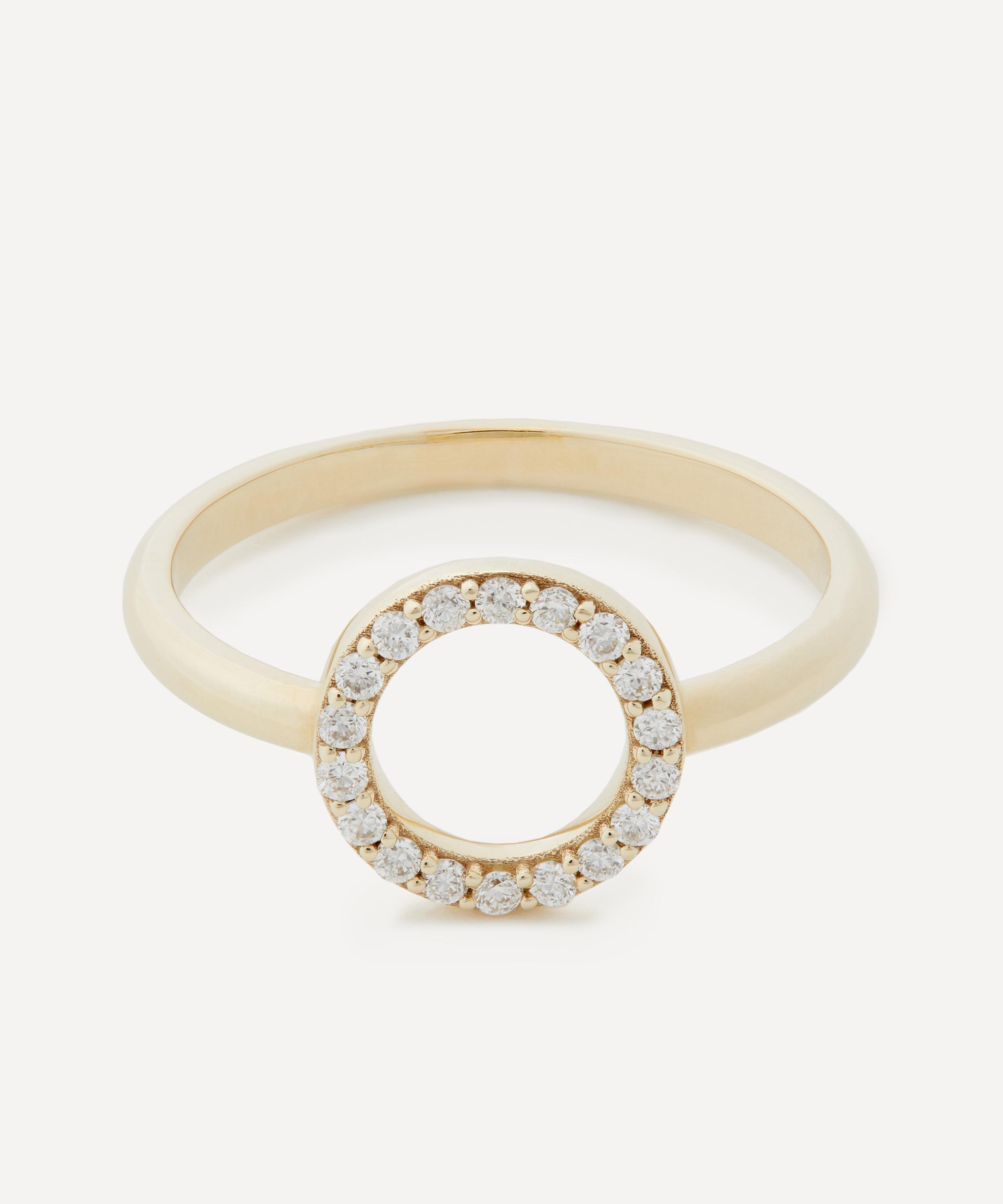Liberty - 9ct Gold Rainbow Ring Circle Diamond Ring image number 2