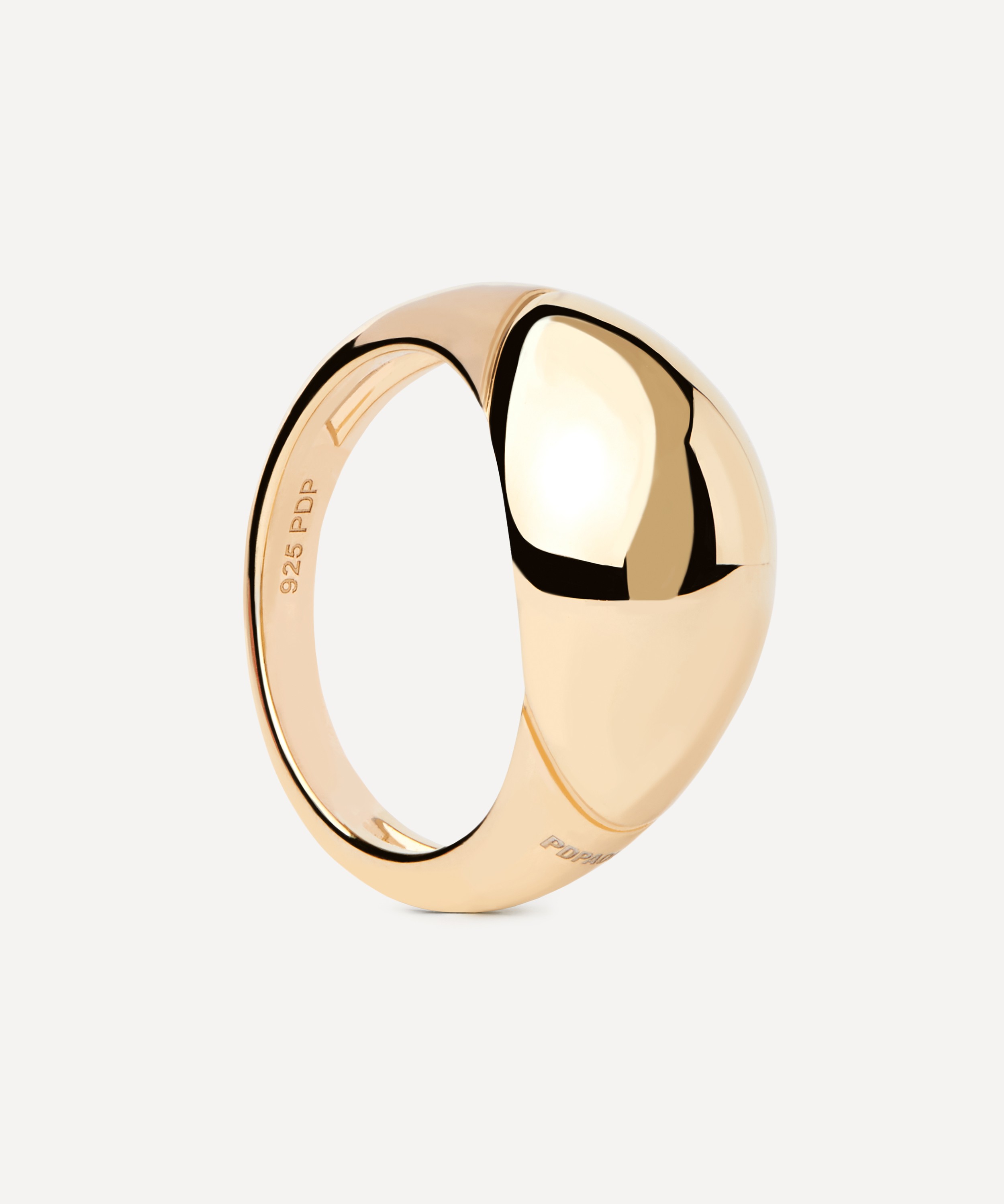 PDPAOLA - 18ct Gold-Plated Bamboo Ring image number 0