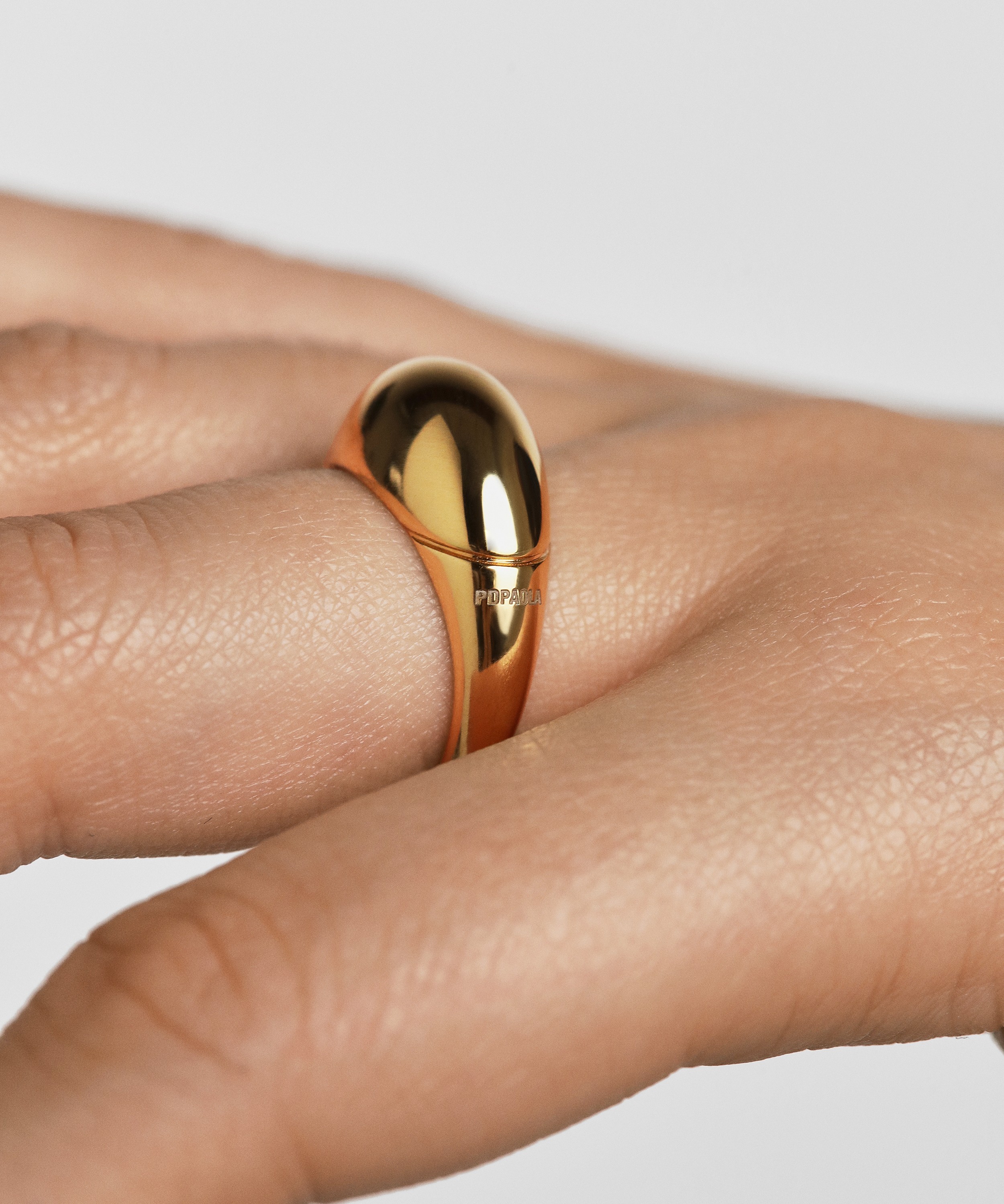 PDPAOLA - 18ct Gold-Plated Bamboo Ring image number 1