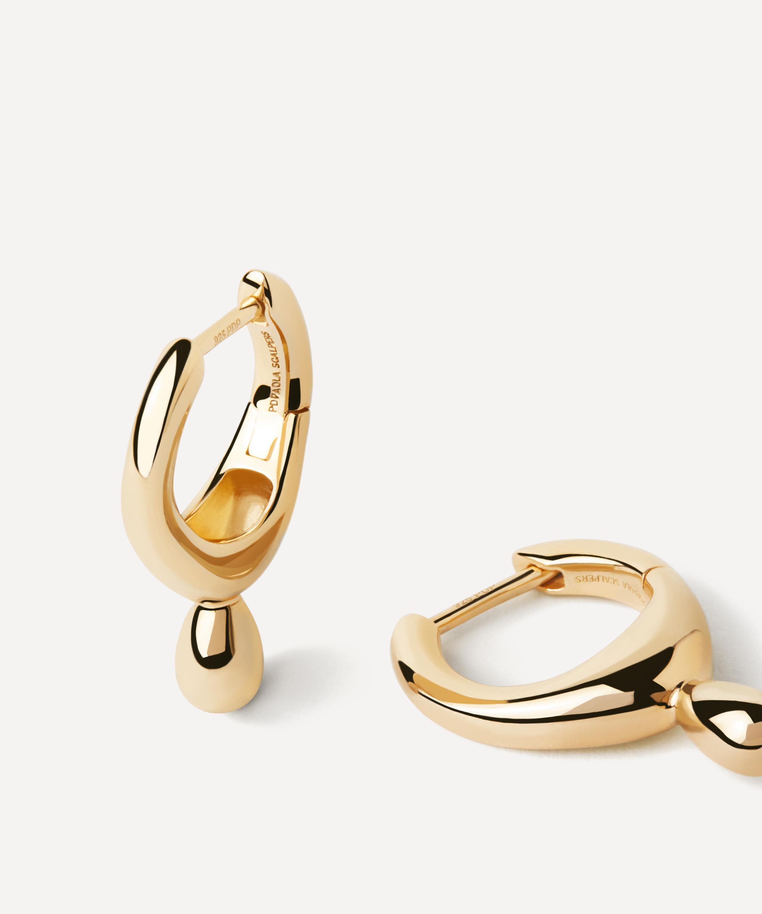 PDPAOLA - 18ct Gold-Plated Lava Hoop Earrings image number 2