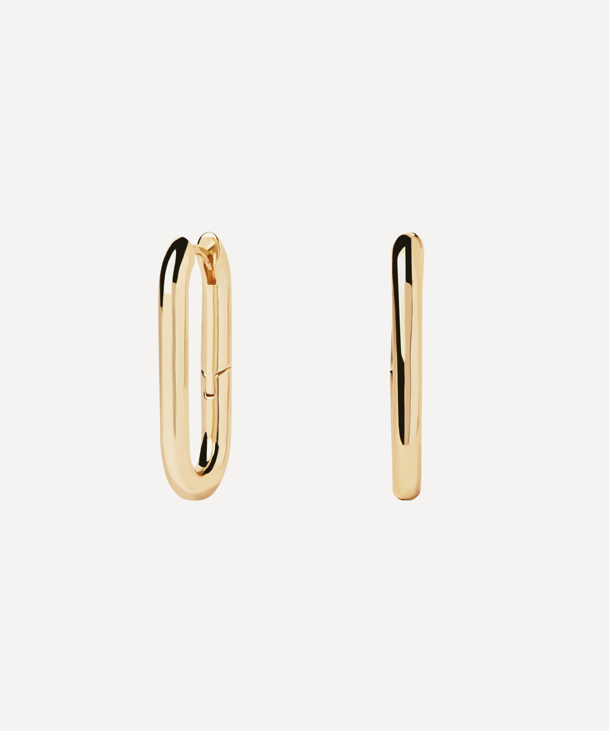 PDPAOLA - 18ct Gold-Plated Beat Hoop Earrings image number 0