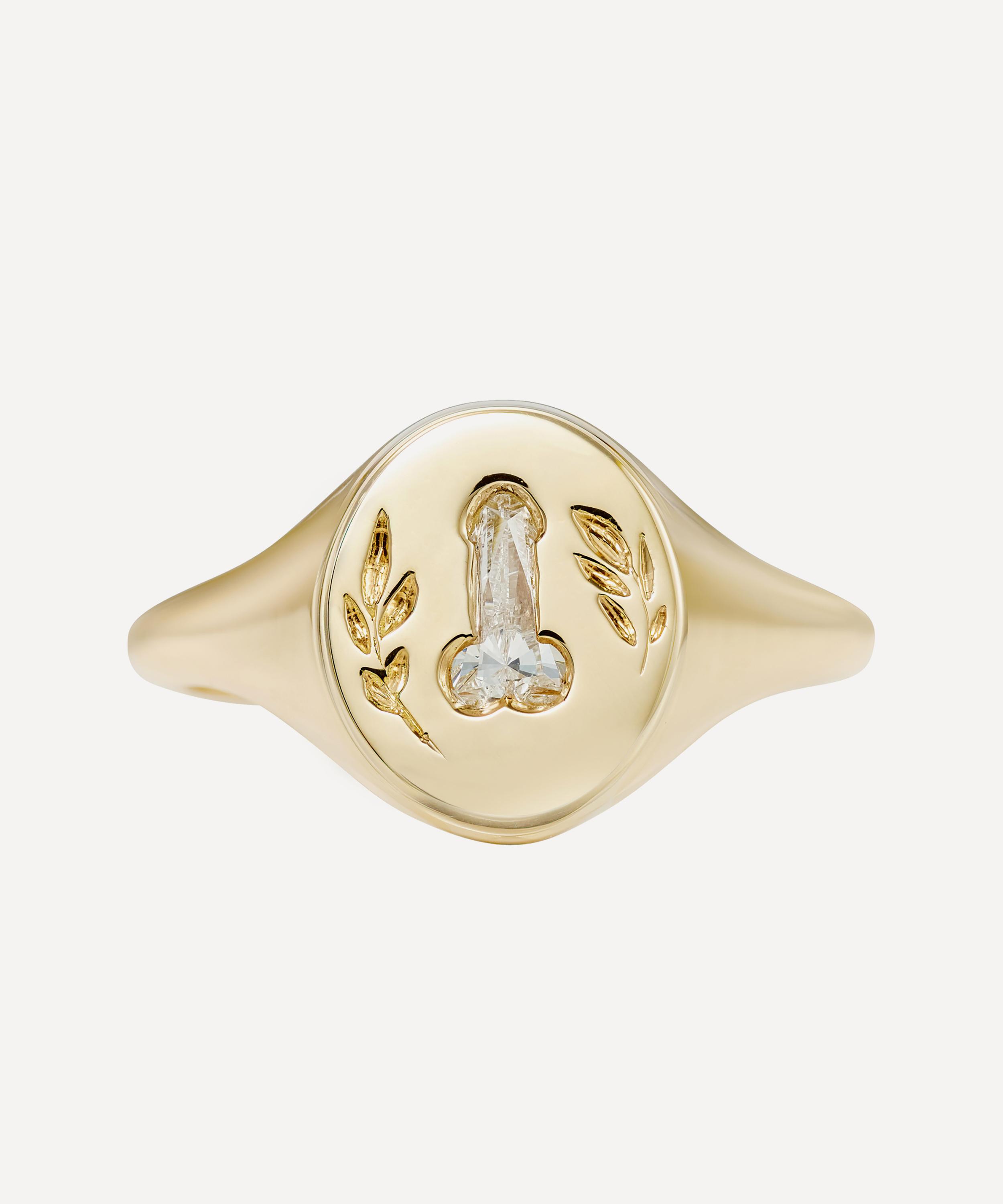 Artemer - 18ct Gold Statement Signet Ring image number 0