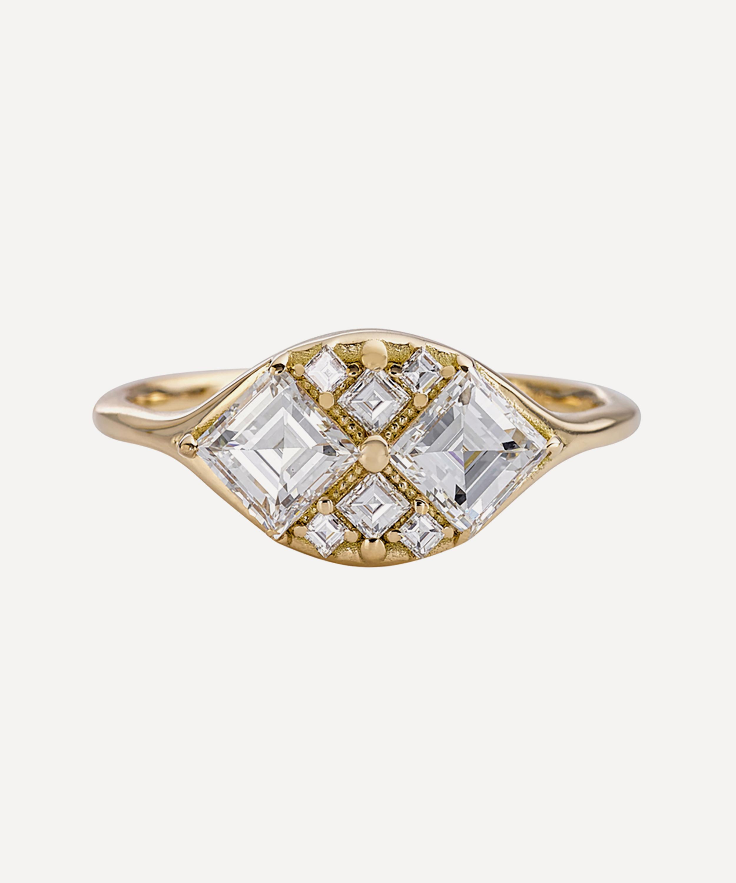 Artemer - 18ct Gold Step Cut Engagement Ring image number 0