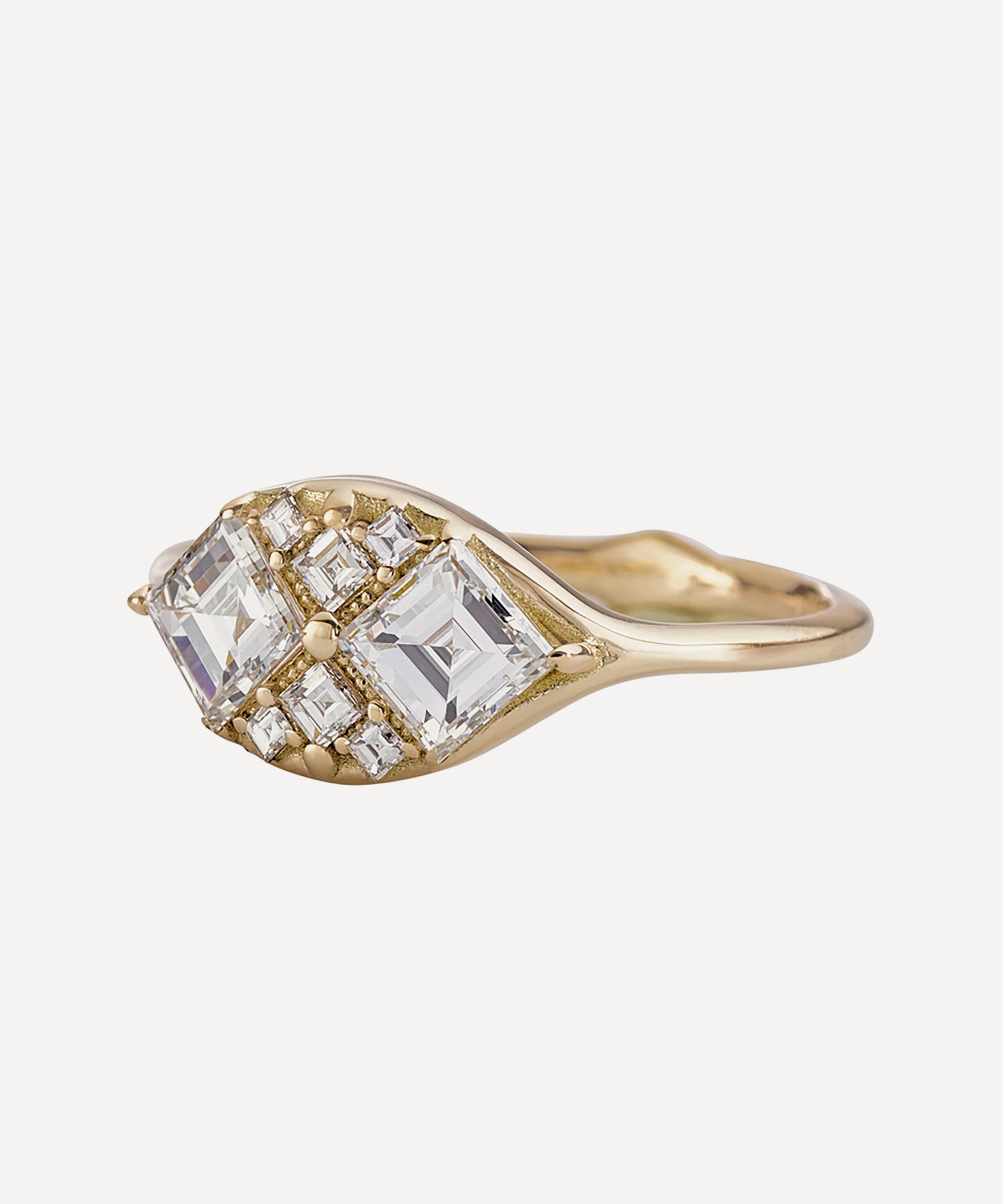 Artemer - 18ct Gold Step Cut Engagement Ring image number 2