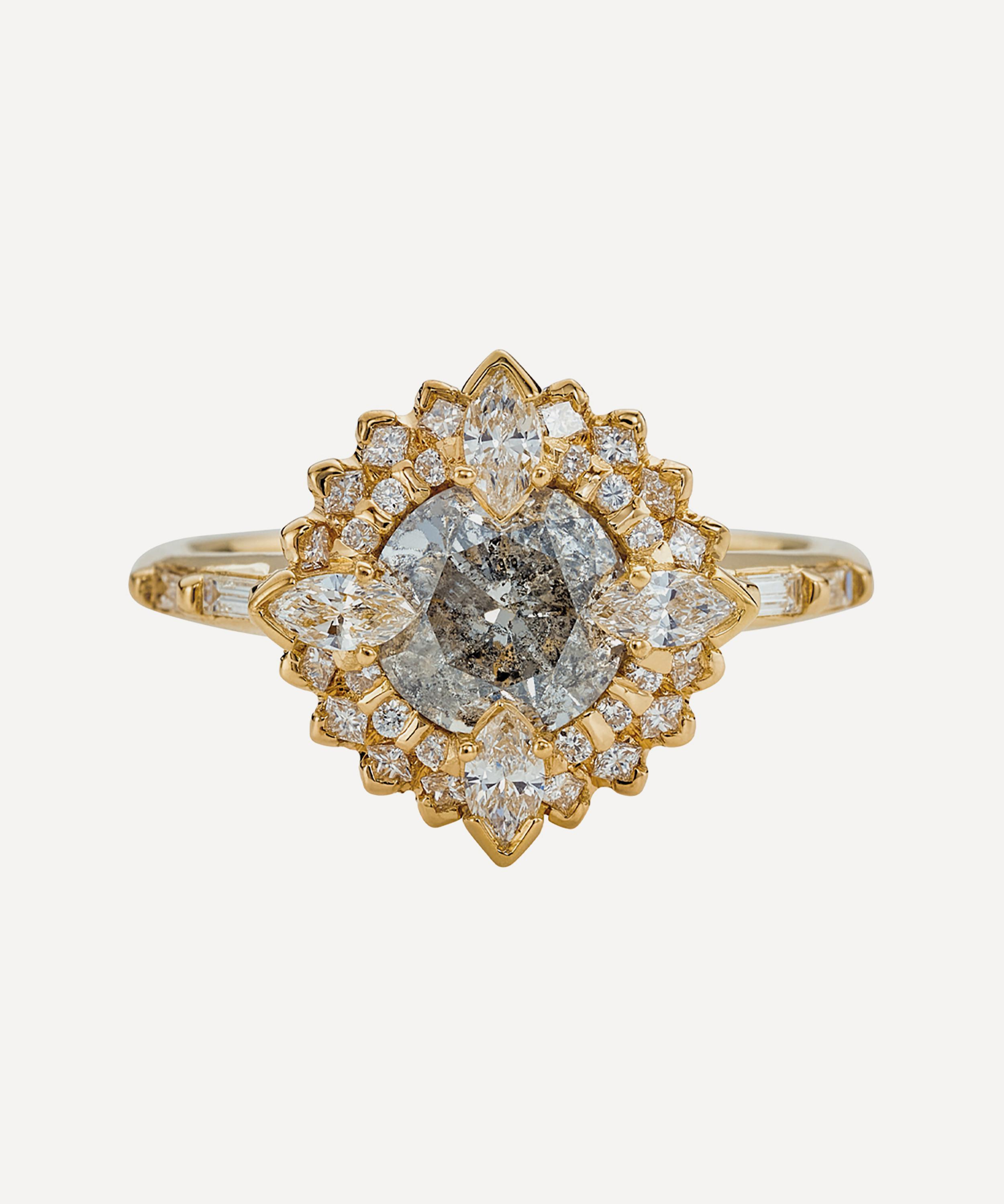 Artemer - 18ct Gold Golden Lotus Engagement Ring image number 0