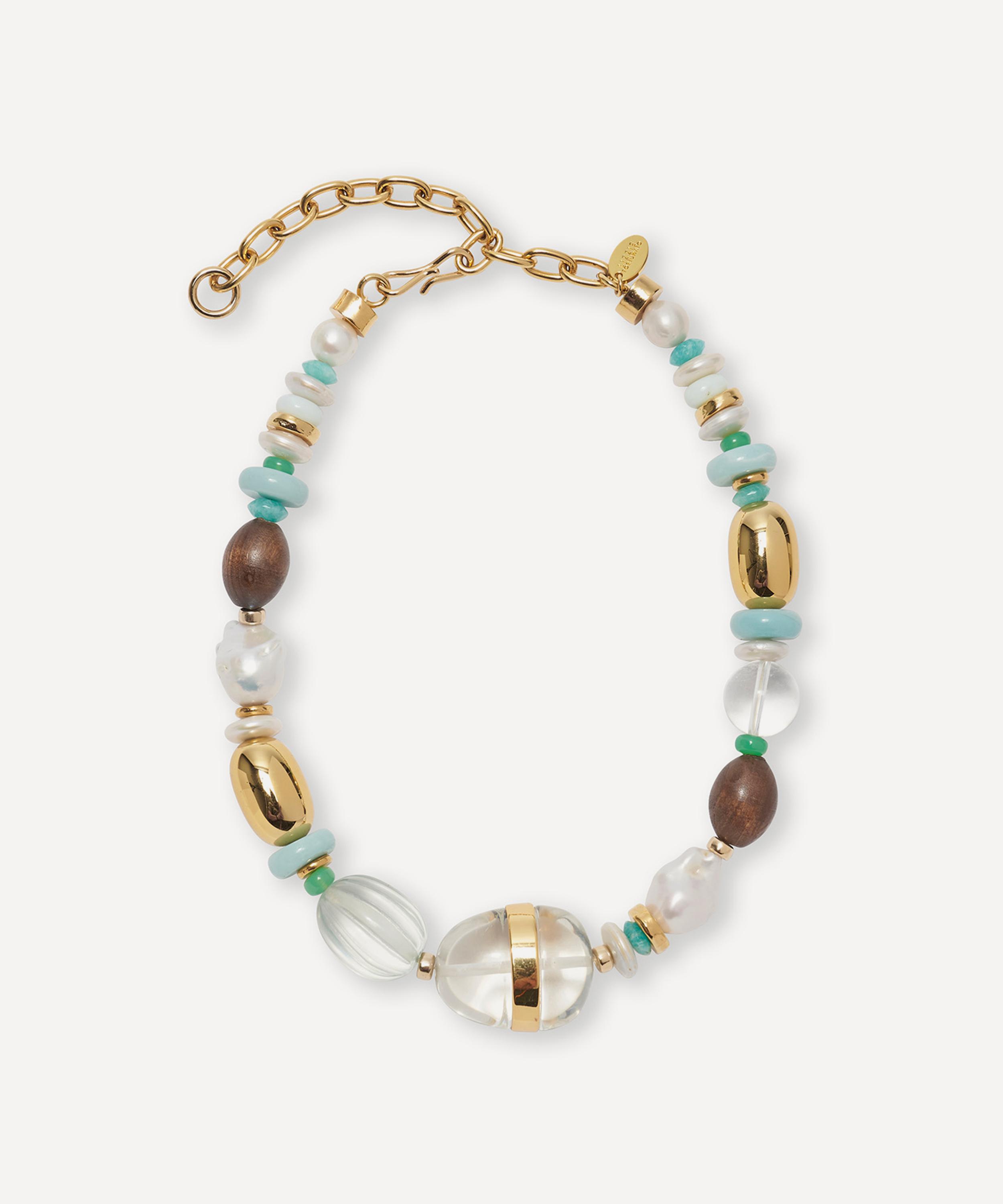 Lizzie Fortunato - Gold-Plated Kona Collar Bead Necklace