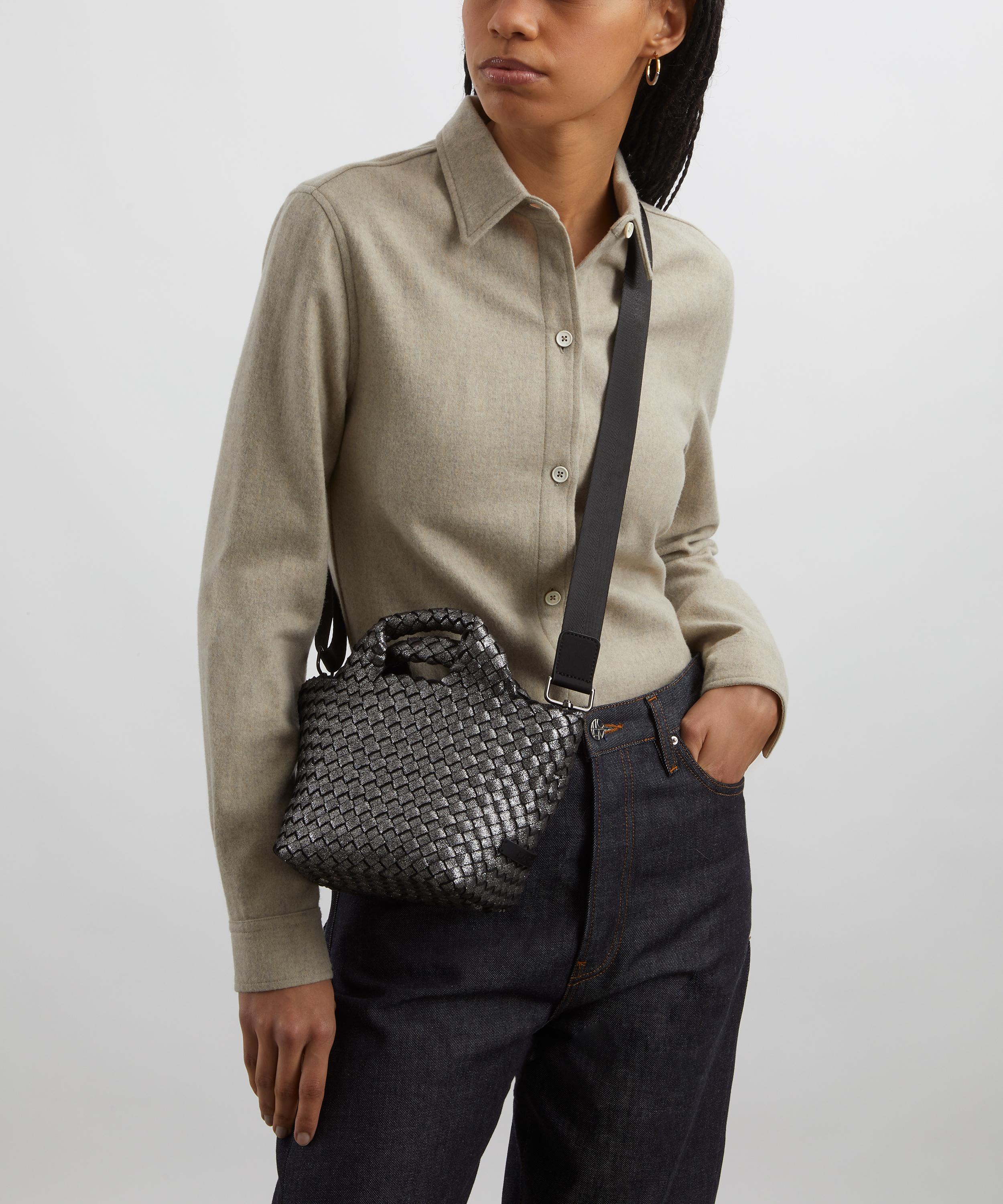 Naghedi - St. Barths Petite Metallic Woven Tote Bag image number 0